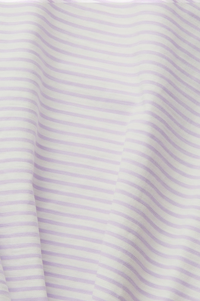 Gestreiftes T-Shirt mit gesticktem Motiv
