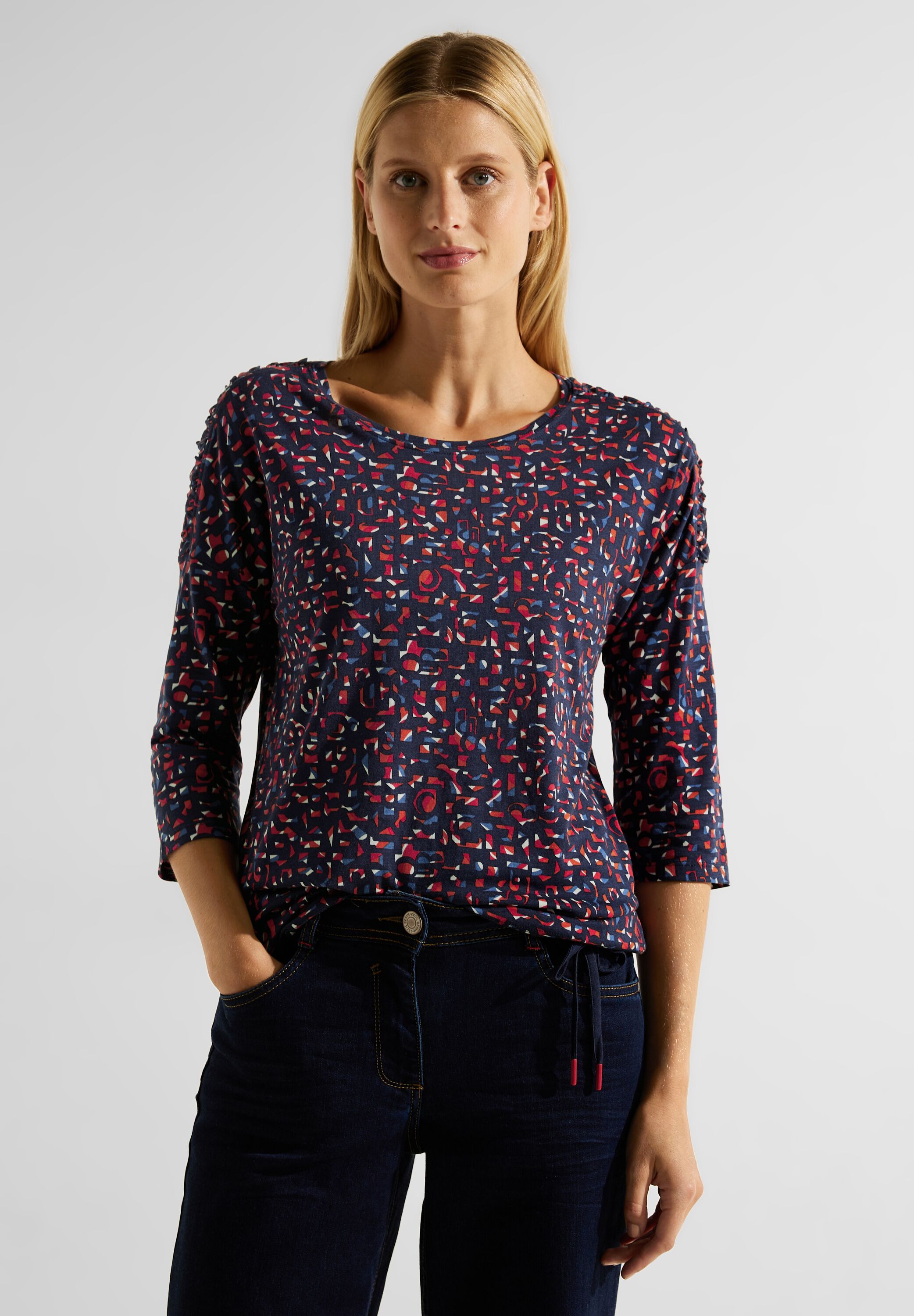 Printshirt mit 3/4 Ärmel