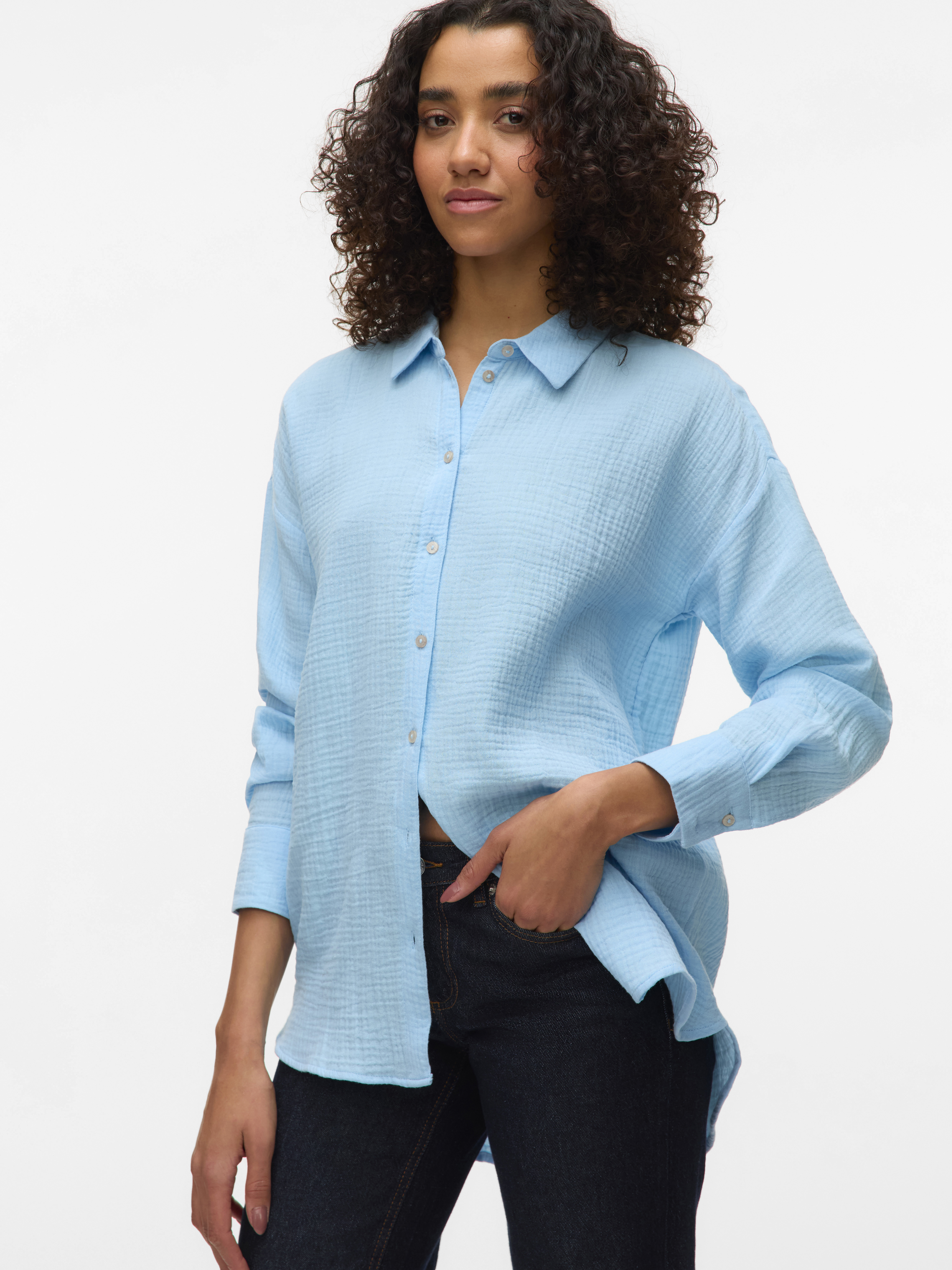 VMNATALI NIA LS LOOSE SHIRT WVN GA NOOS