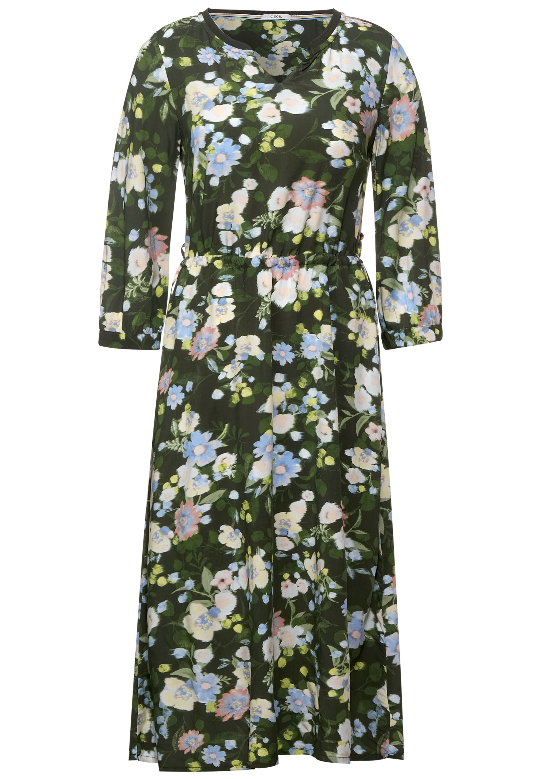 Midi Kleid mit Blumen Print