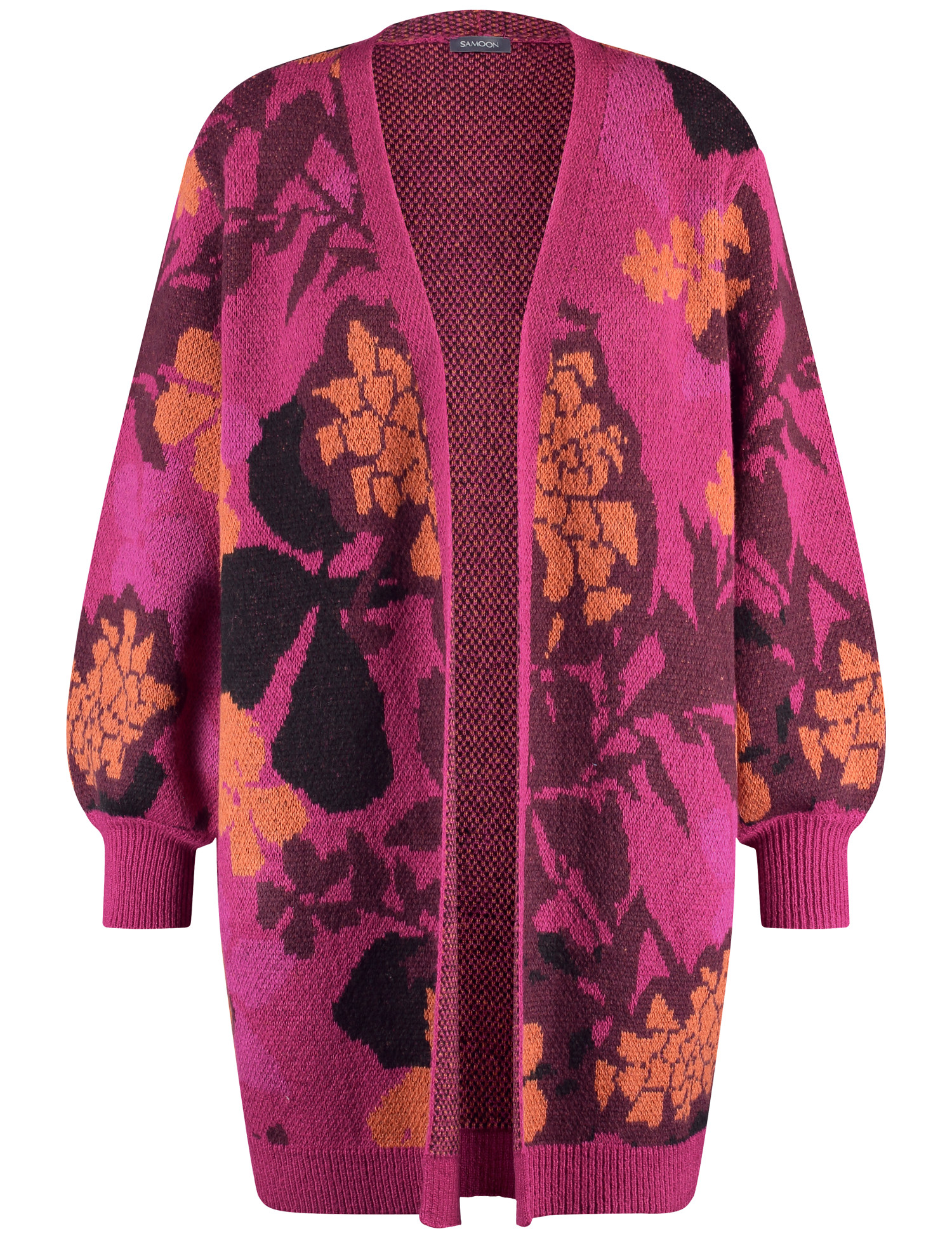Lange Strickjacke mit Jacquardmuster