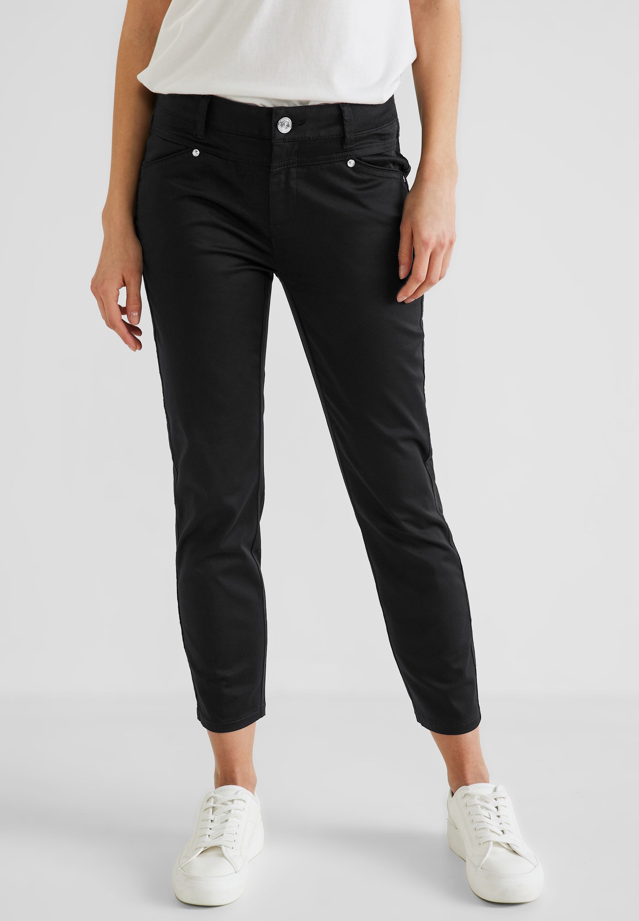 Casual Fit Seidenoptik Hose