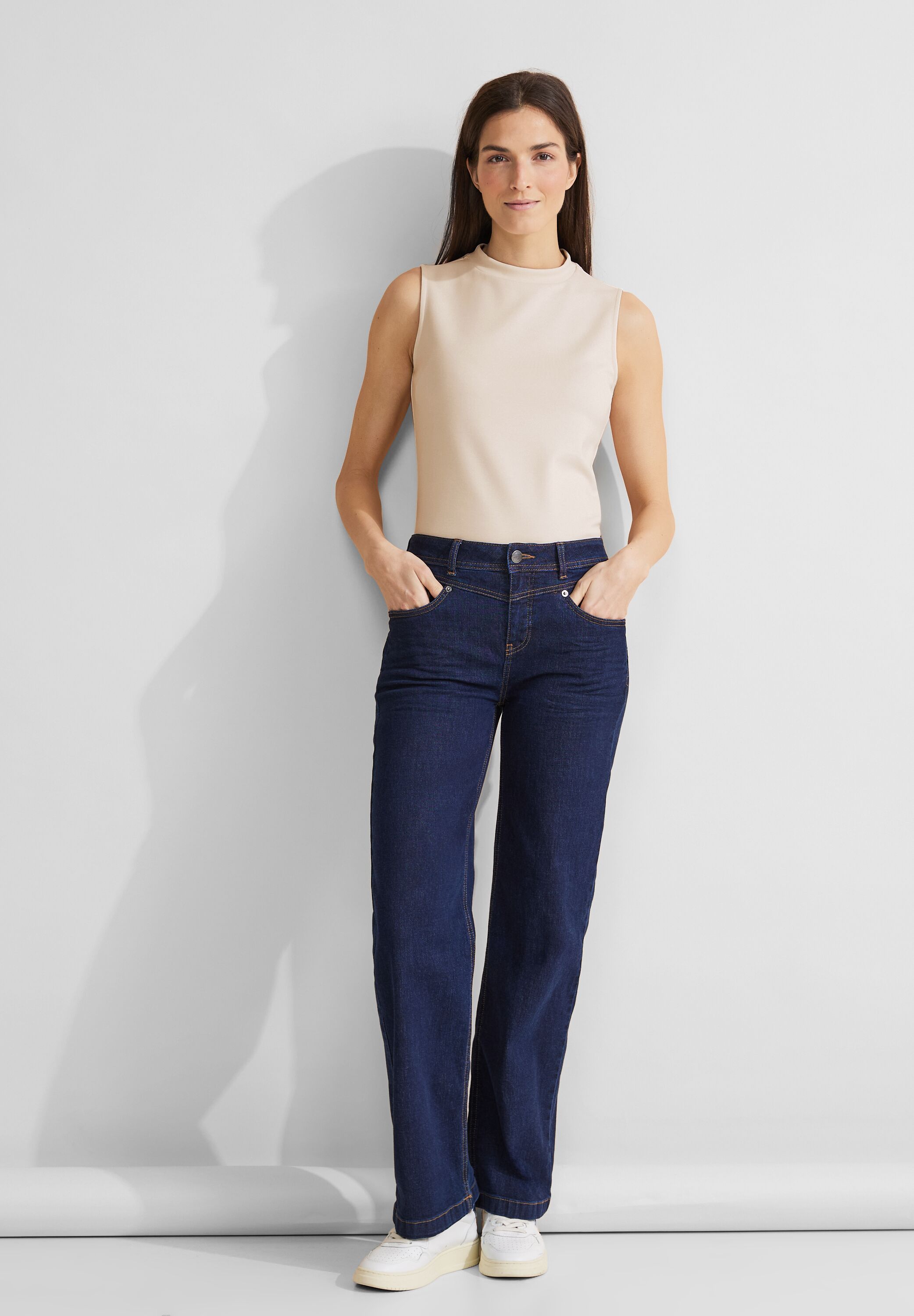 Top im Seiden Look