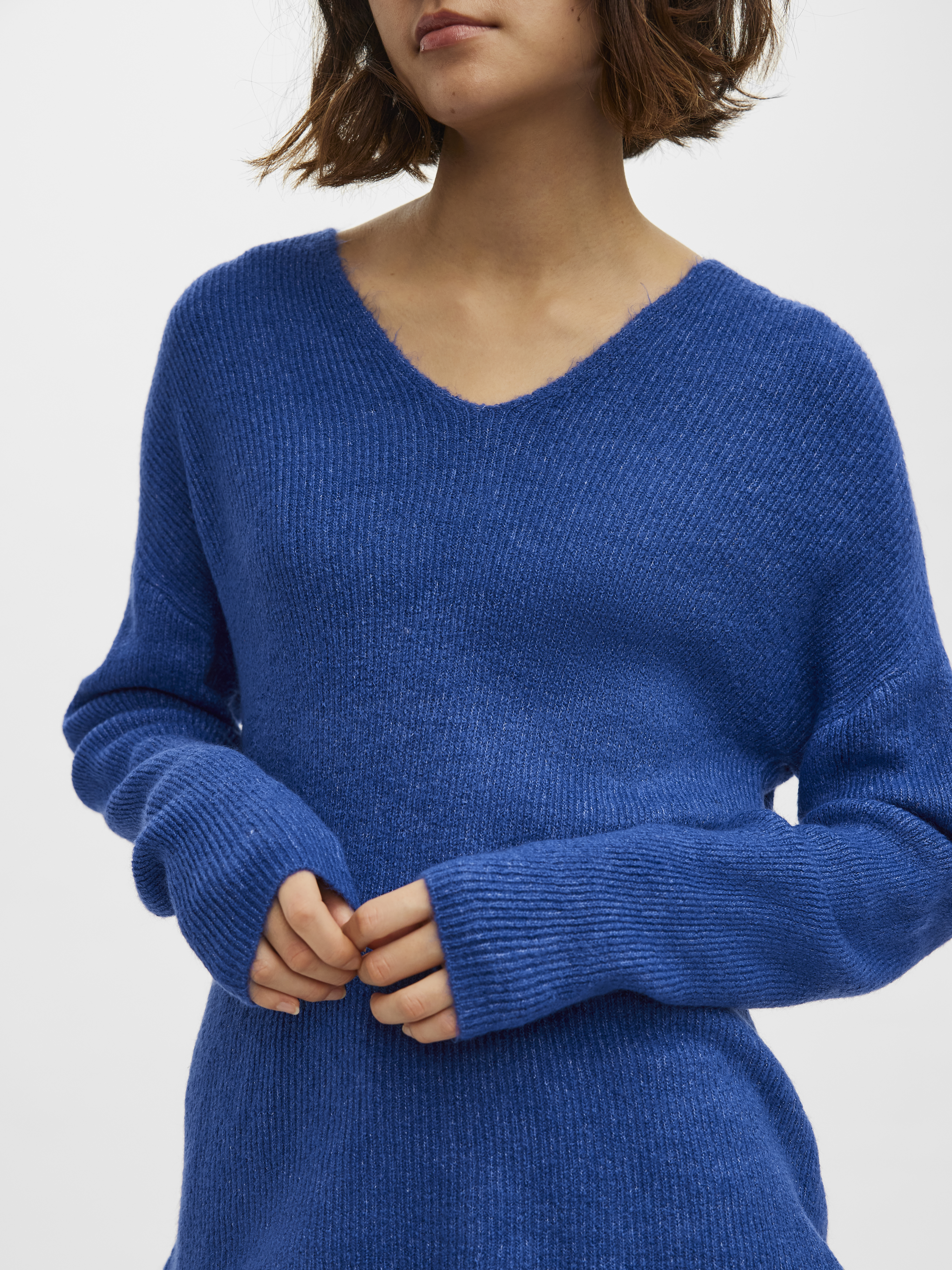 VMCREWLEFILE LS V-NECK BLOUSE NOOS