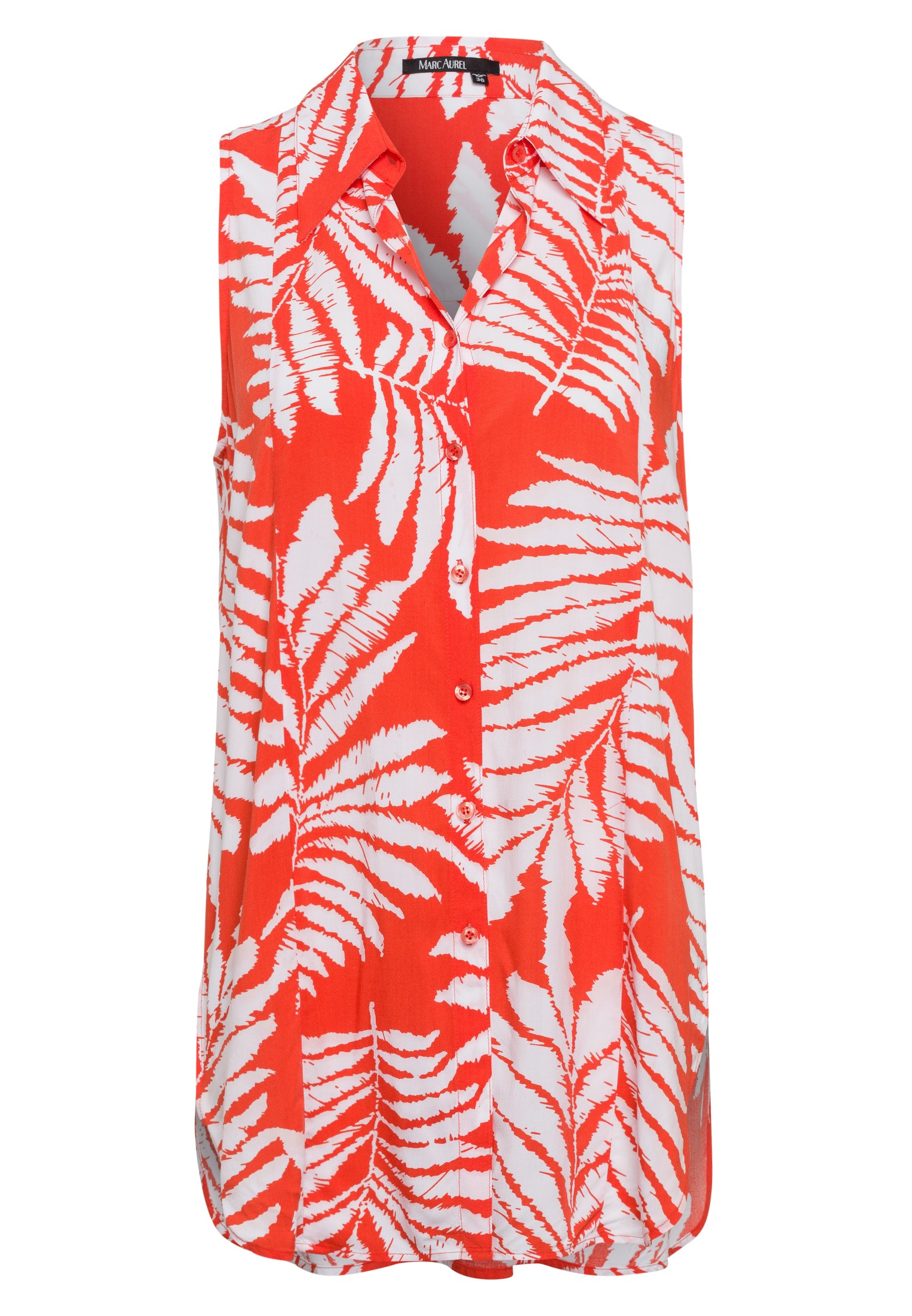 Bluse mit Blätter-Dessin