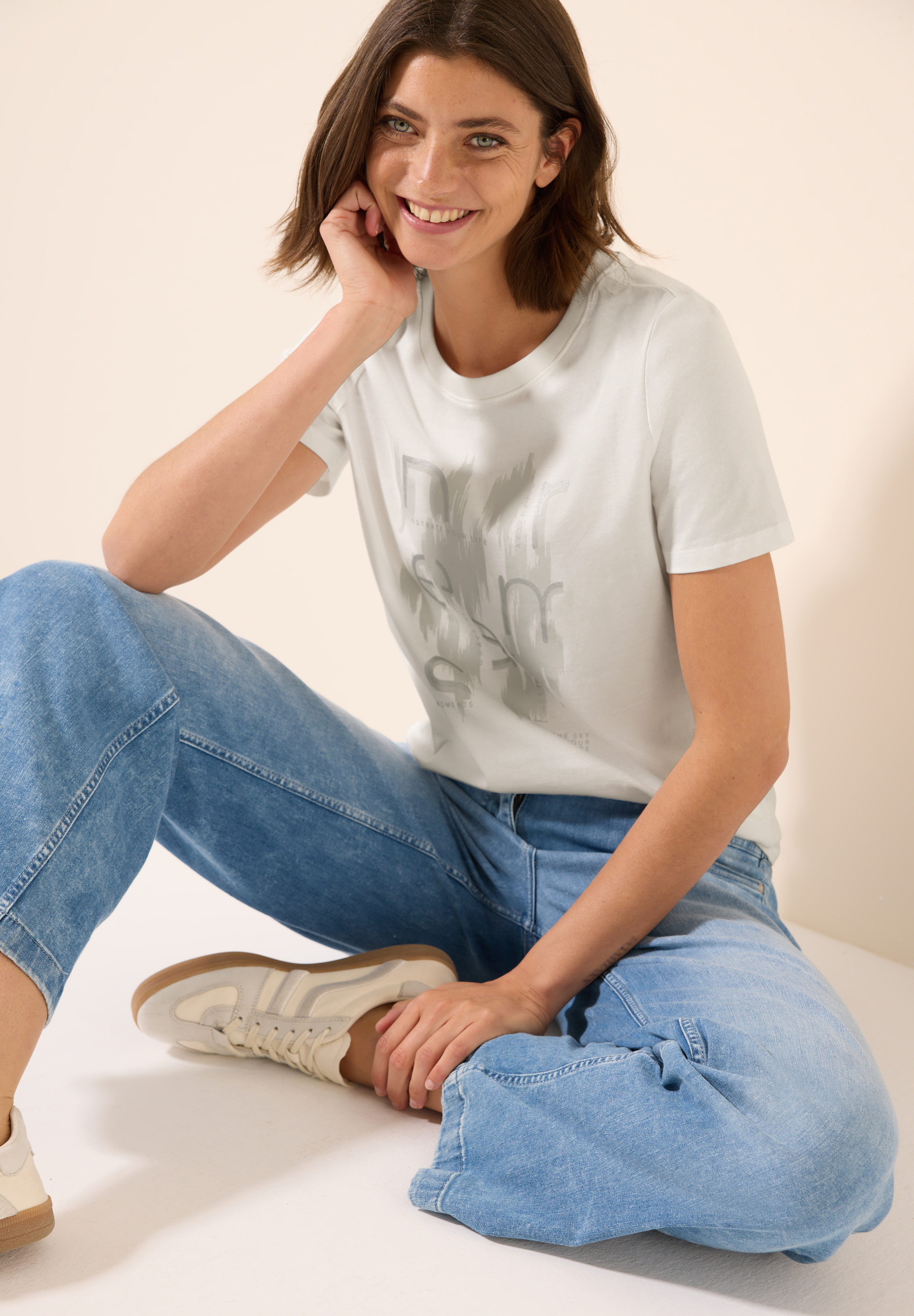 T-Shirt mit Folienprint
