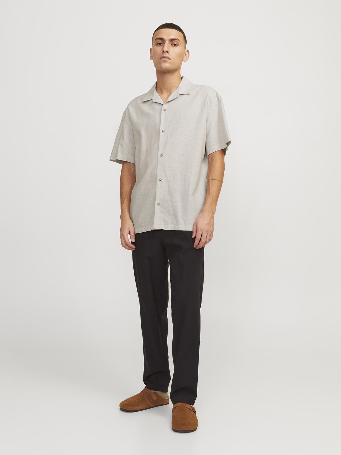 JJESUMMER RESORT LINEN BLEND SHIRT SS SN