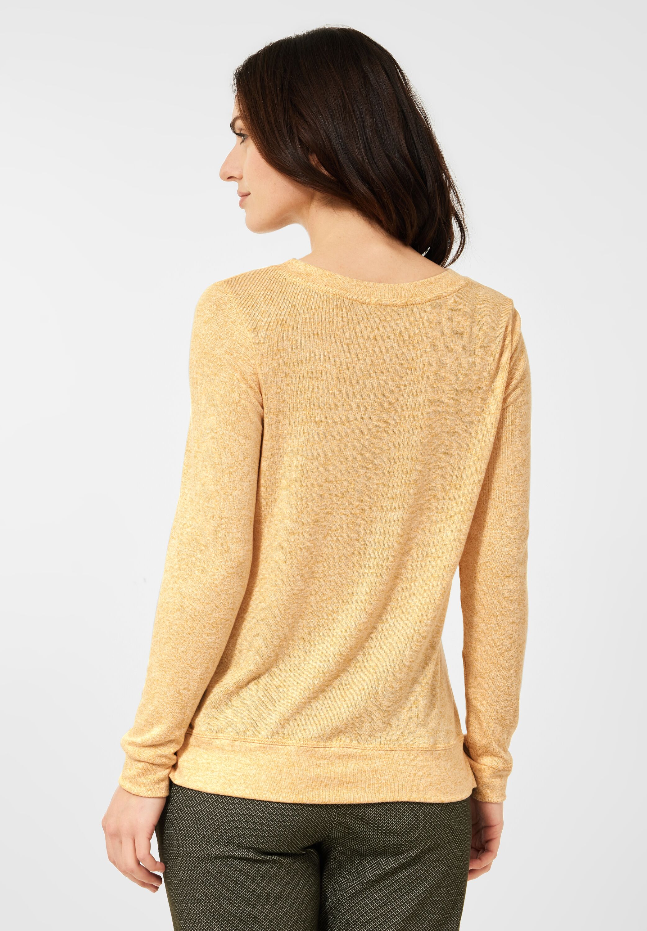 Langarmshirt in Unifarbe
