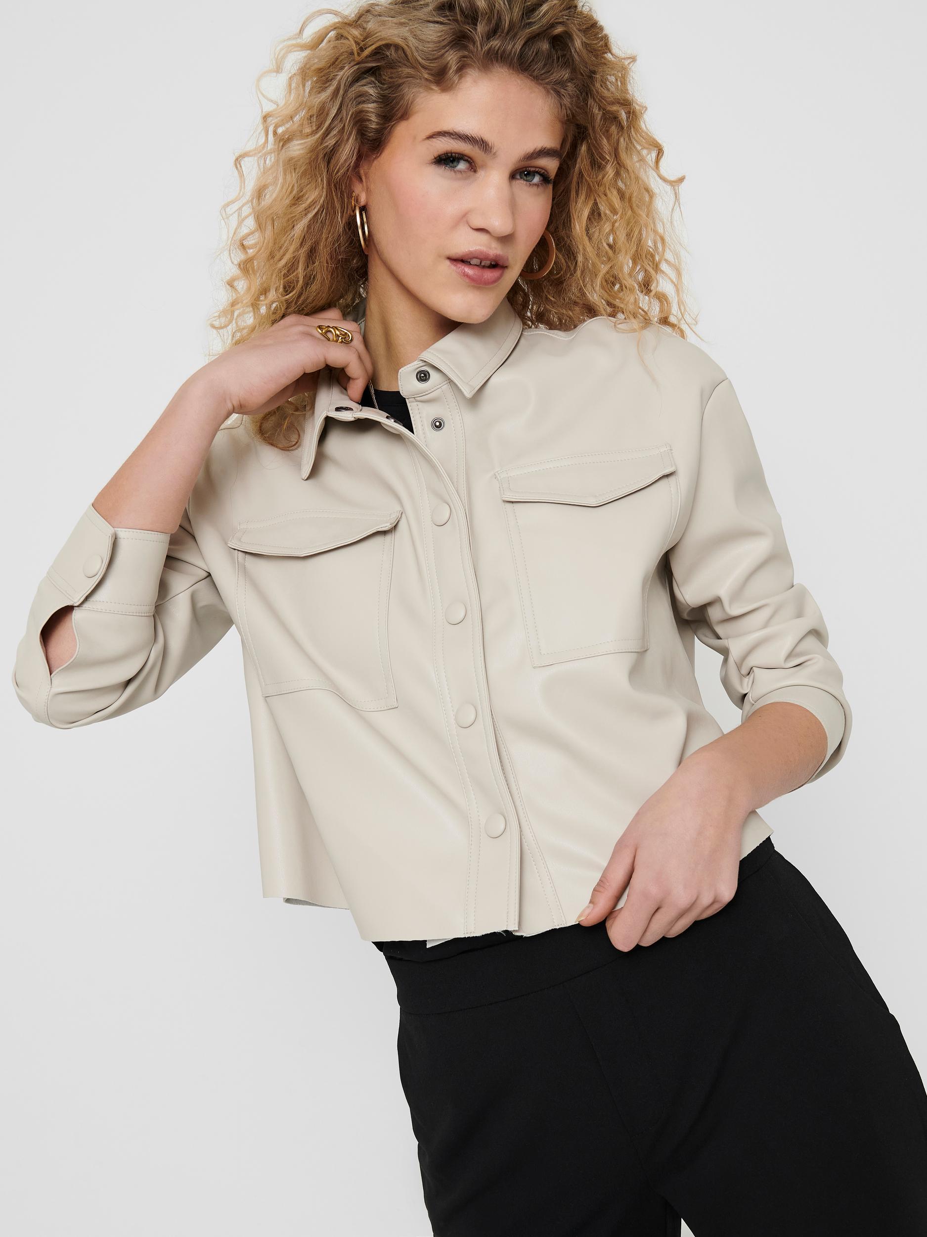 ONLMARINA L/S FAUX LEATHER JACKET PNT