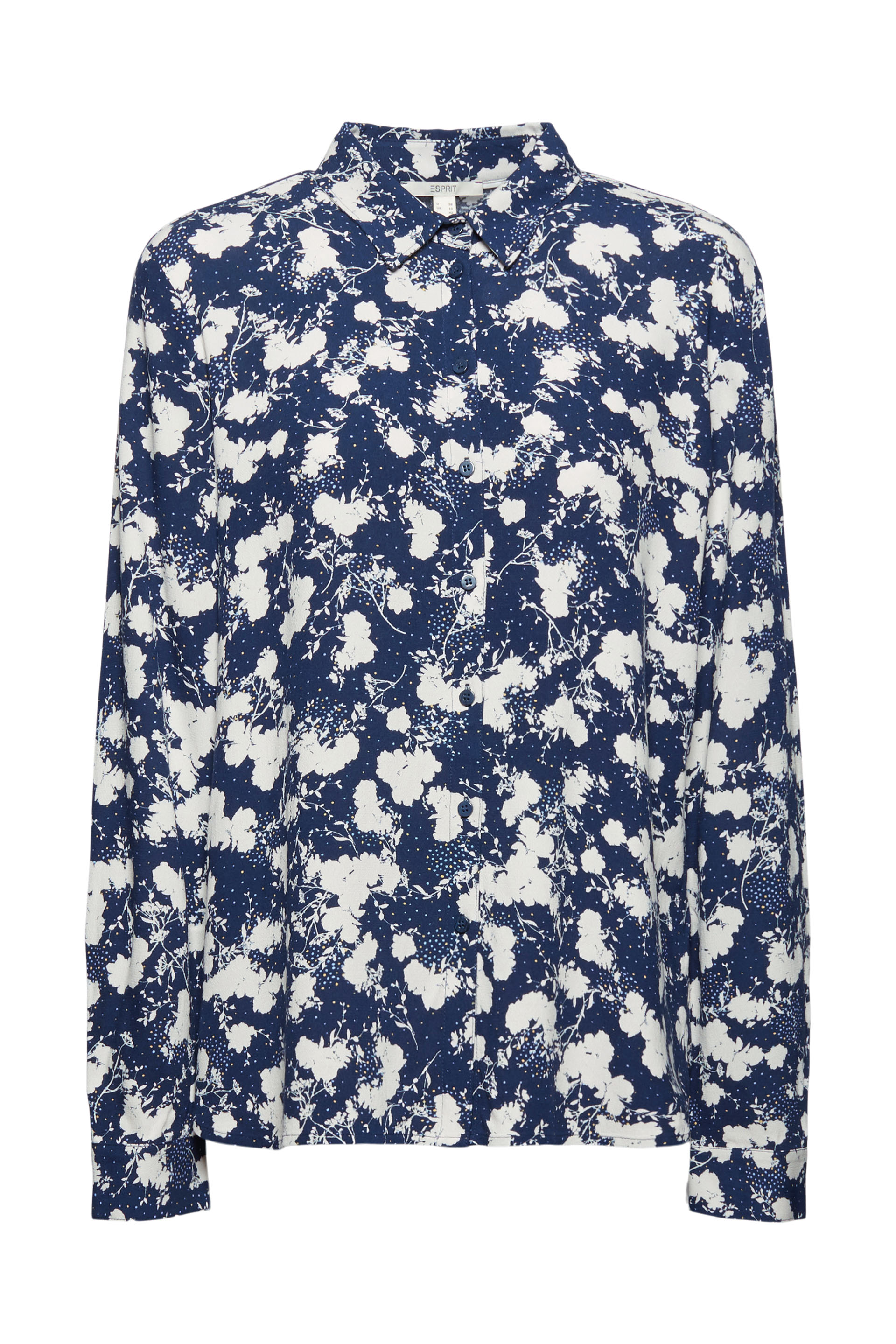 Fließende Hemdbluse mit modernem Blumen-Print