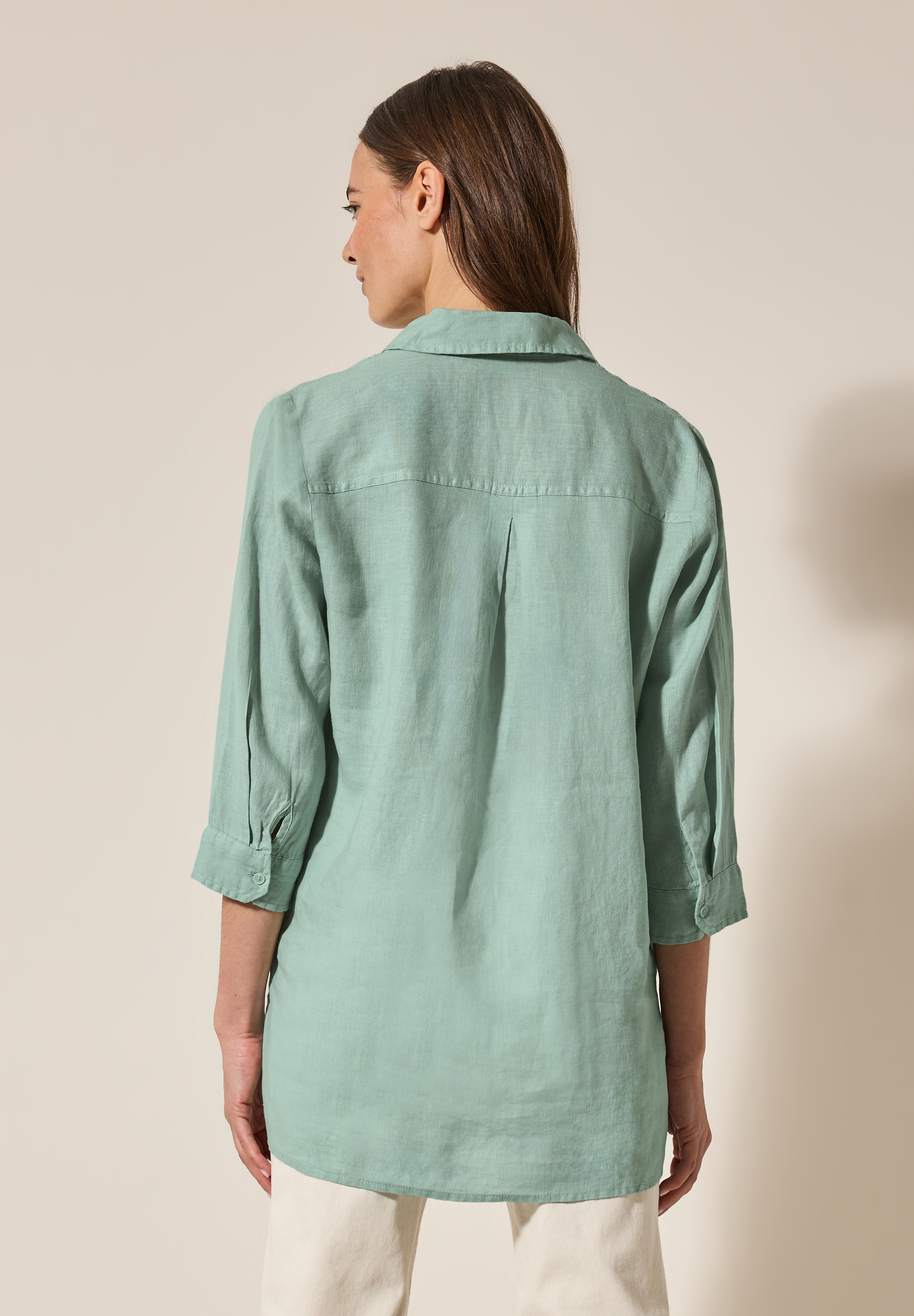 Leinen-Longbluse