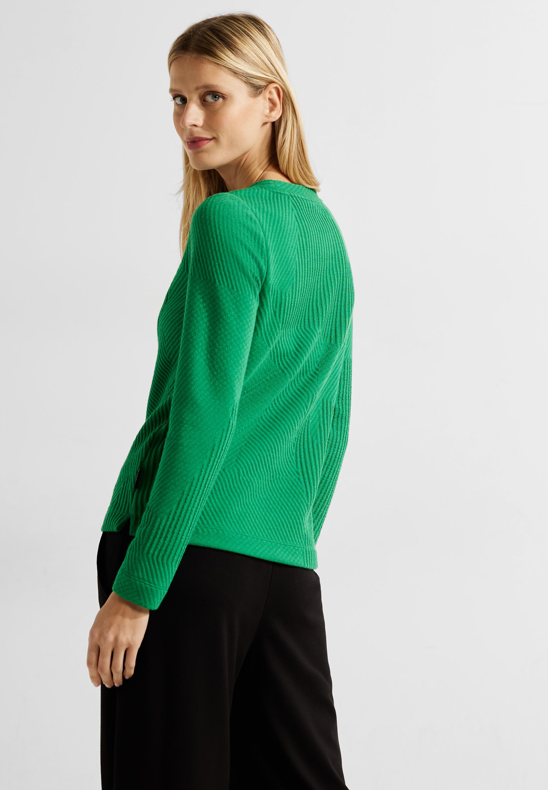Langarmshirt mit Struktur