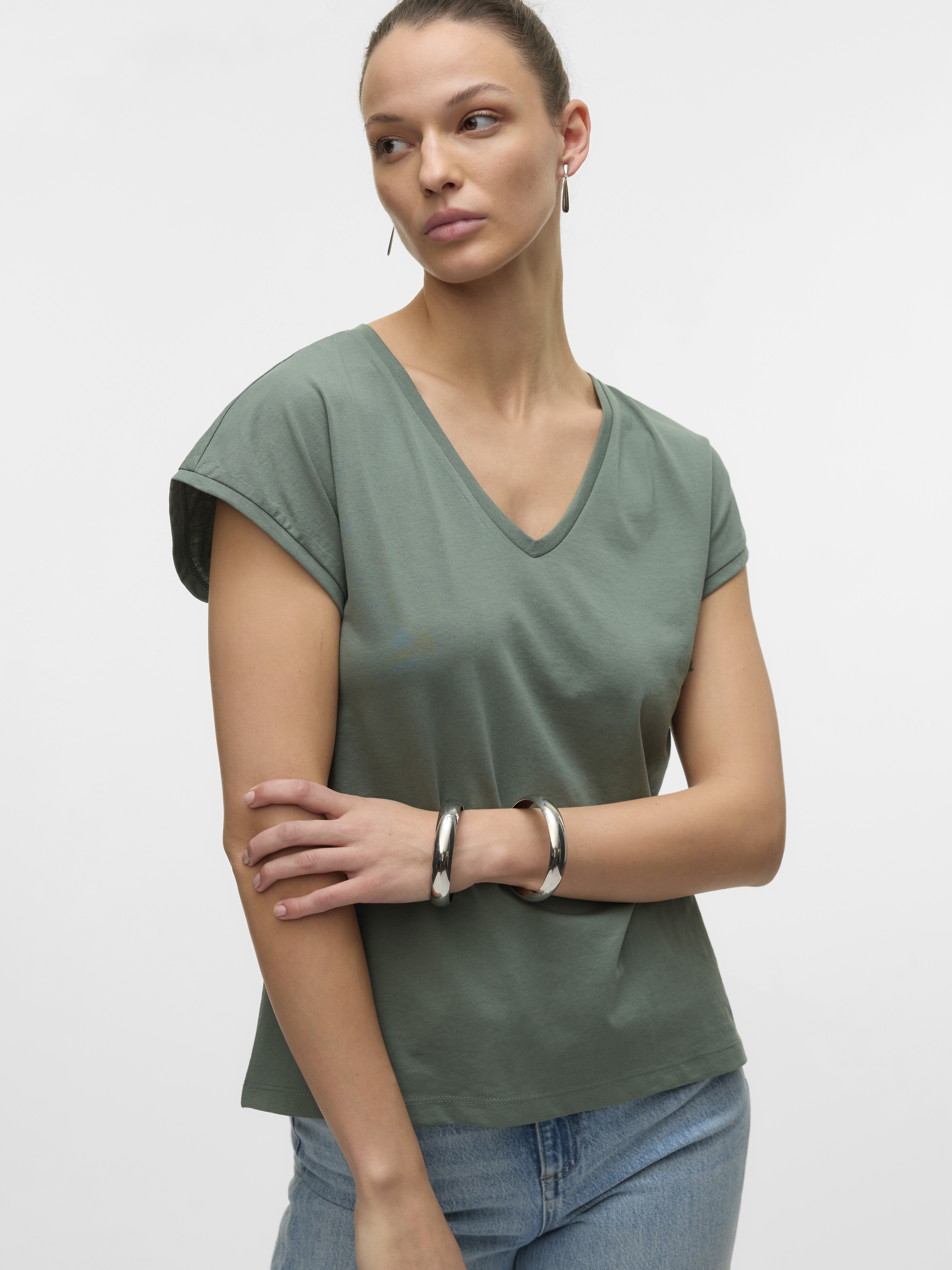 VMLUNA SS V-NECK TEE JRS NOOS