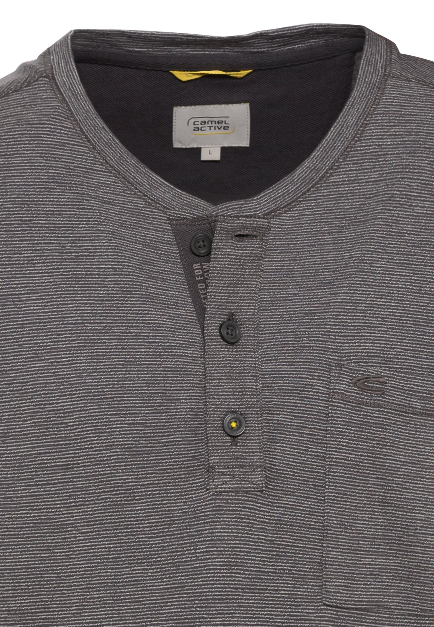 Henleyshirt aus reiner Baumwolle