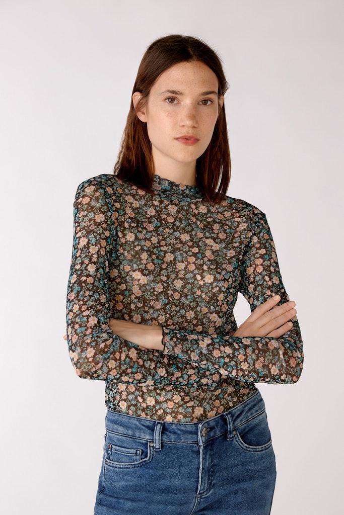 Langarmshirt mit floralem Print