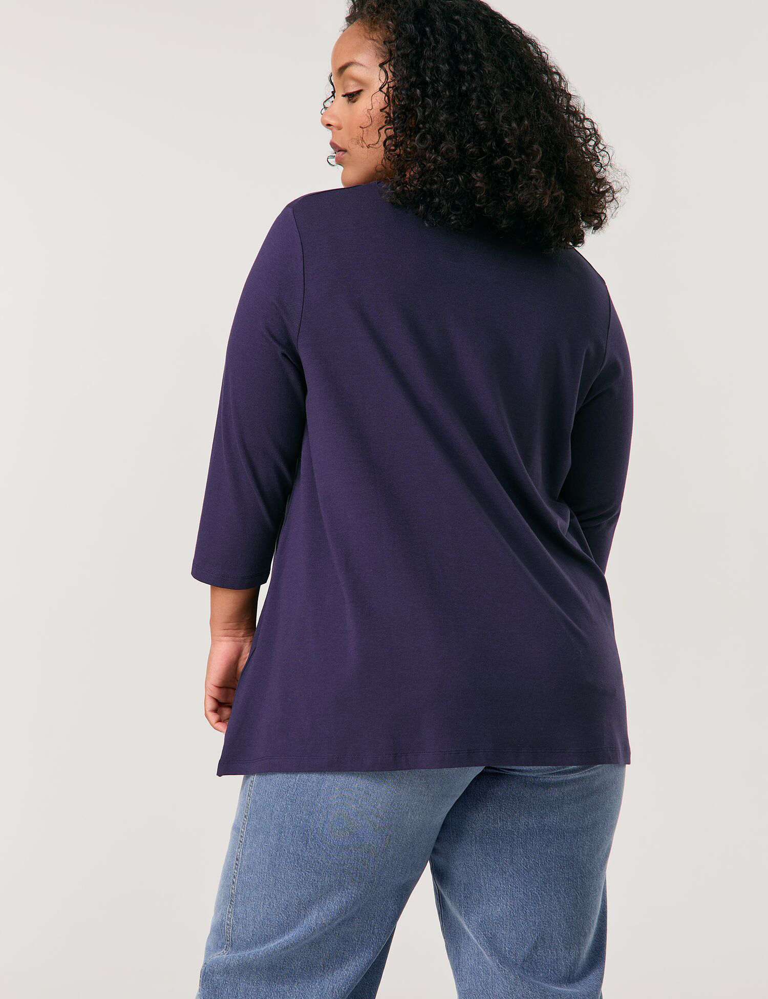 Ausgestelltes 3/4 Arm Shirt mit Frontprint