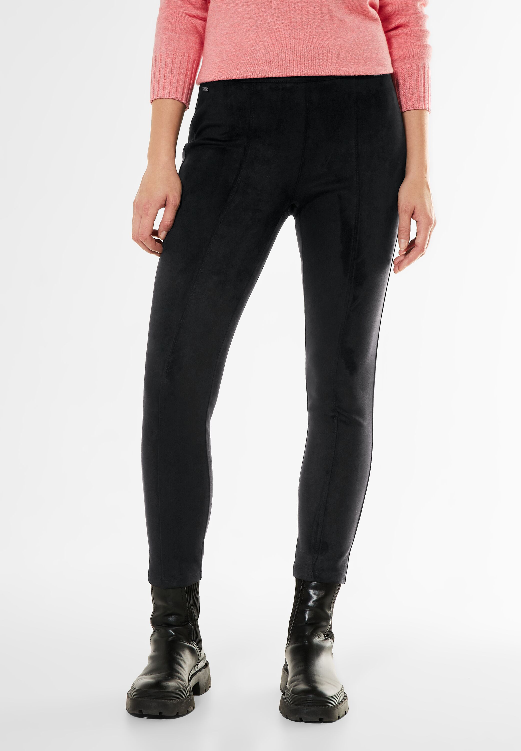 Skinny Fit Velours Hose