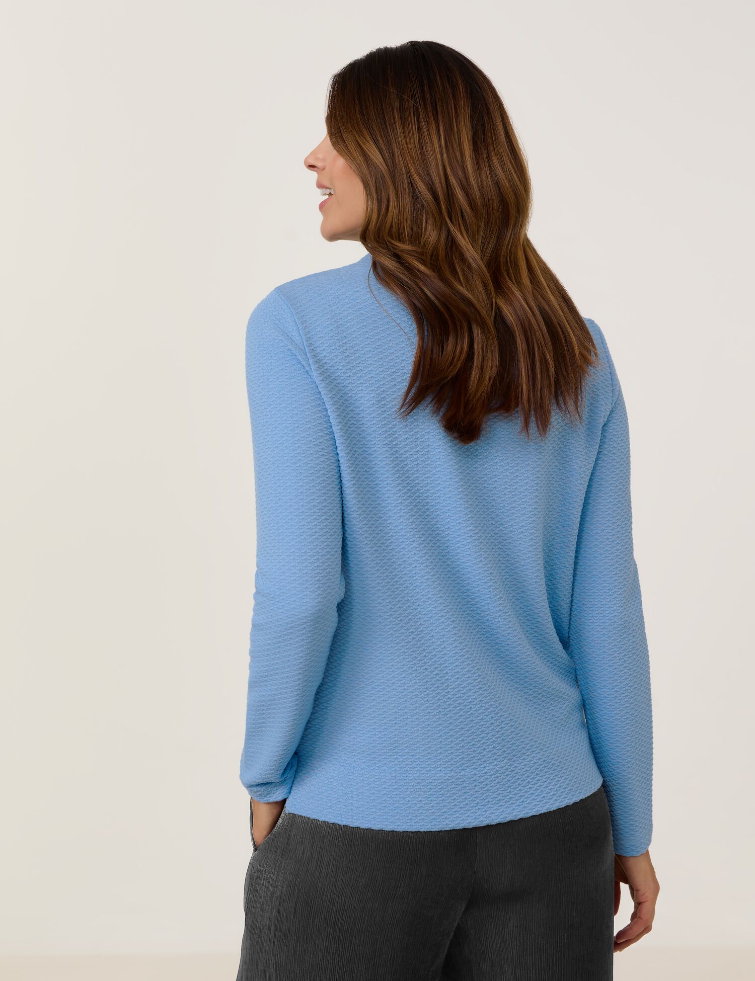 Langarmshirt in Strukturoptik