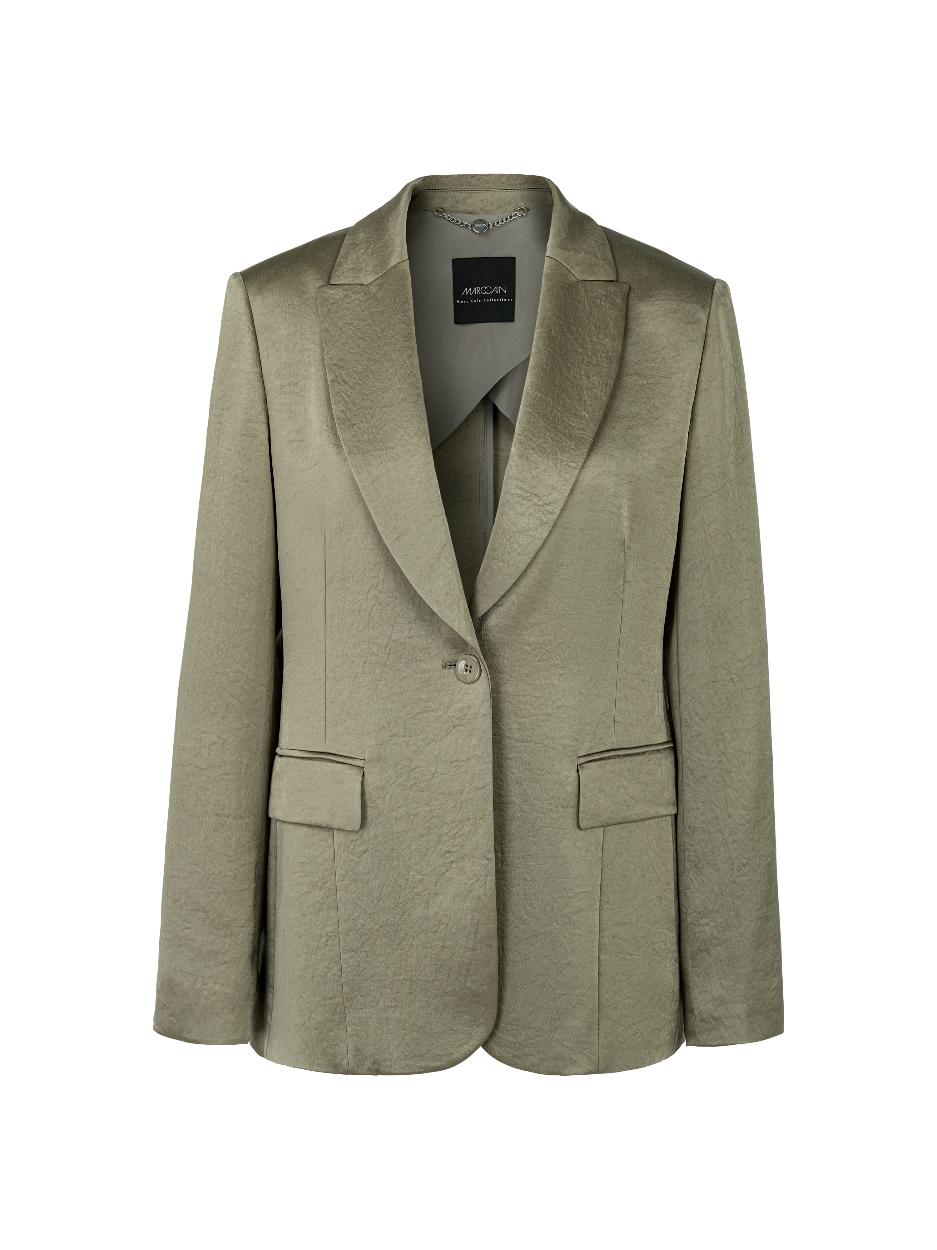 Blazer aus gehämmertem Satin