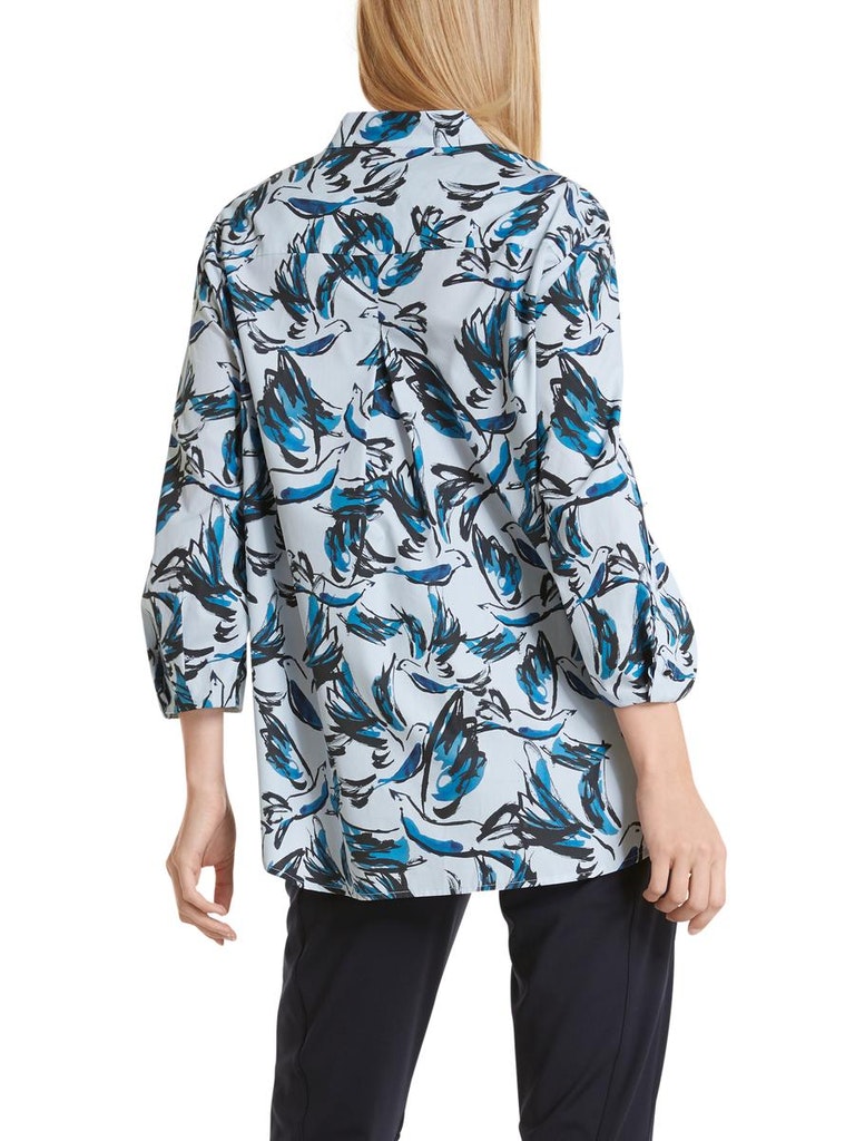 Weite Bluse mit Bird-Print