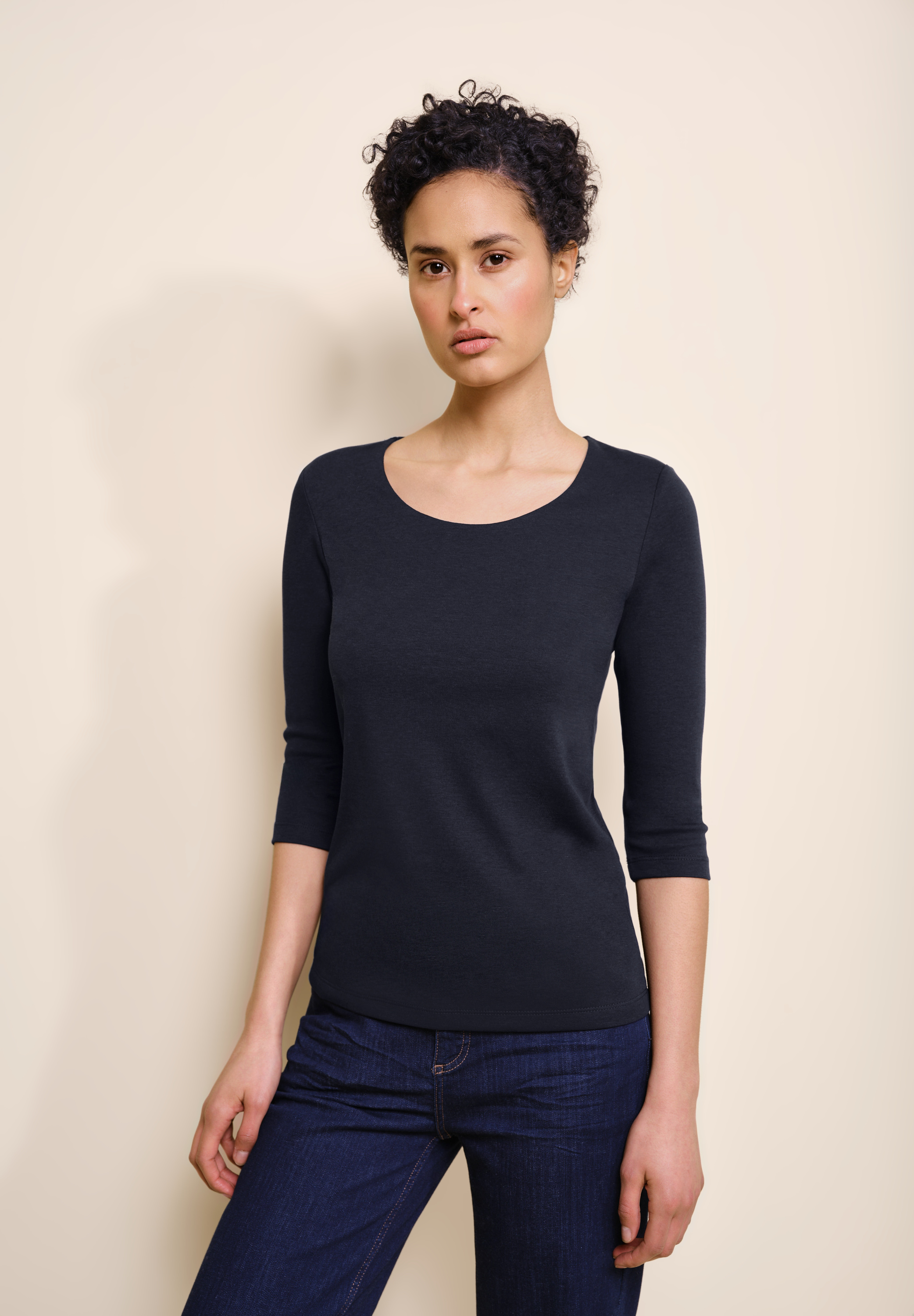 Shirt in Unifarbe