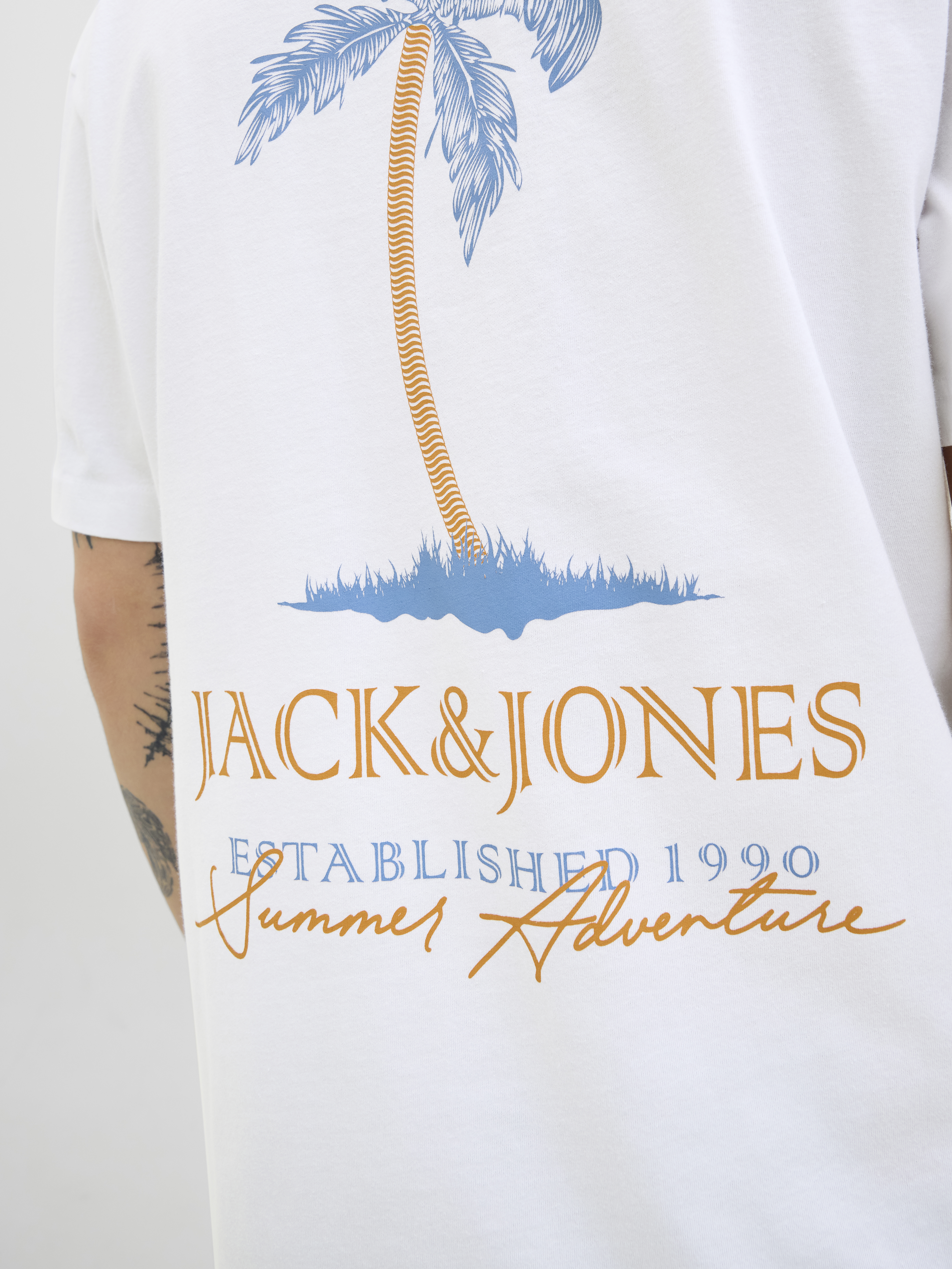 JJSUMMER VIBES TEE SS CREW NECK LN