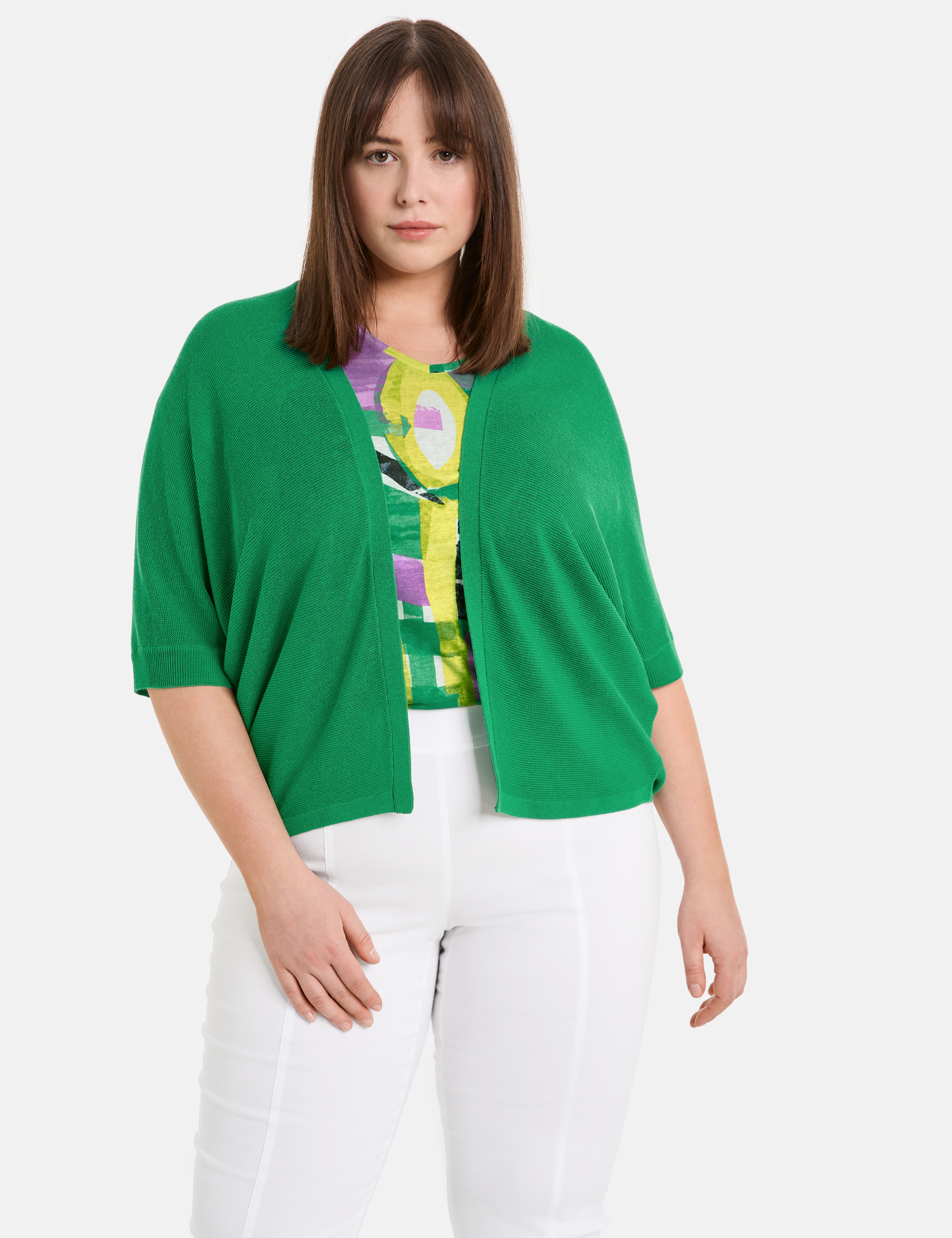 Oversized-Strickjacke mit halbem Arm
