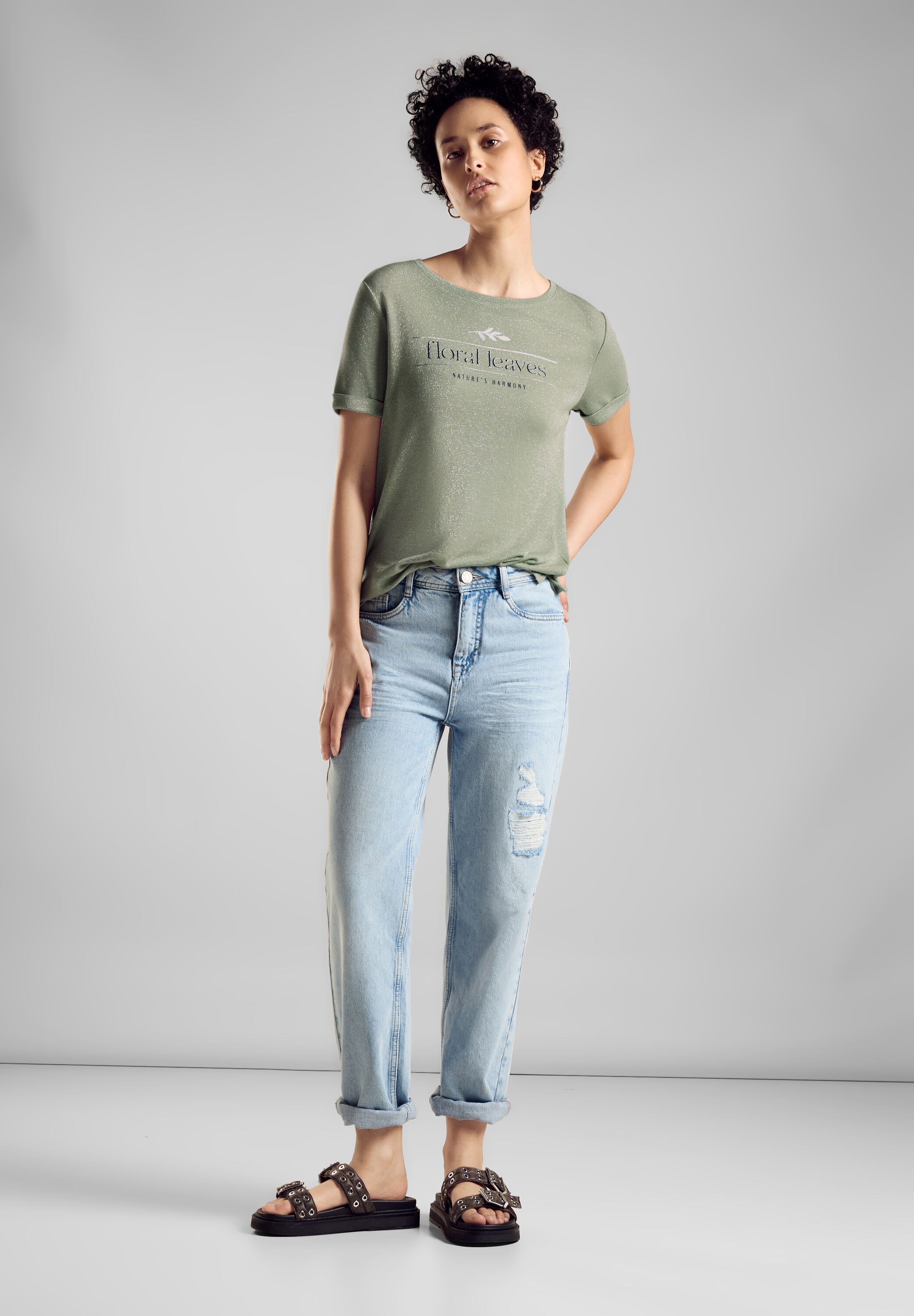 T-Shirt mit shiny Print