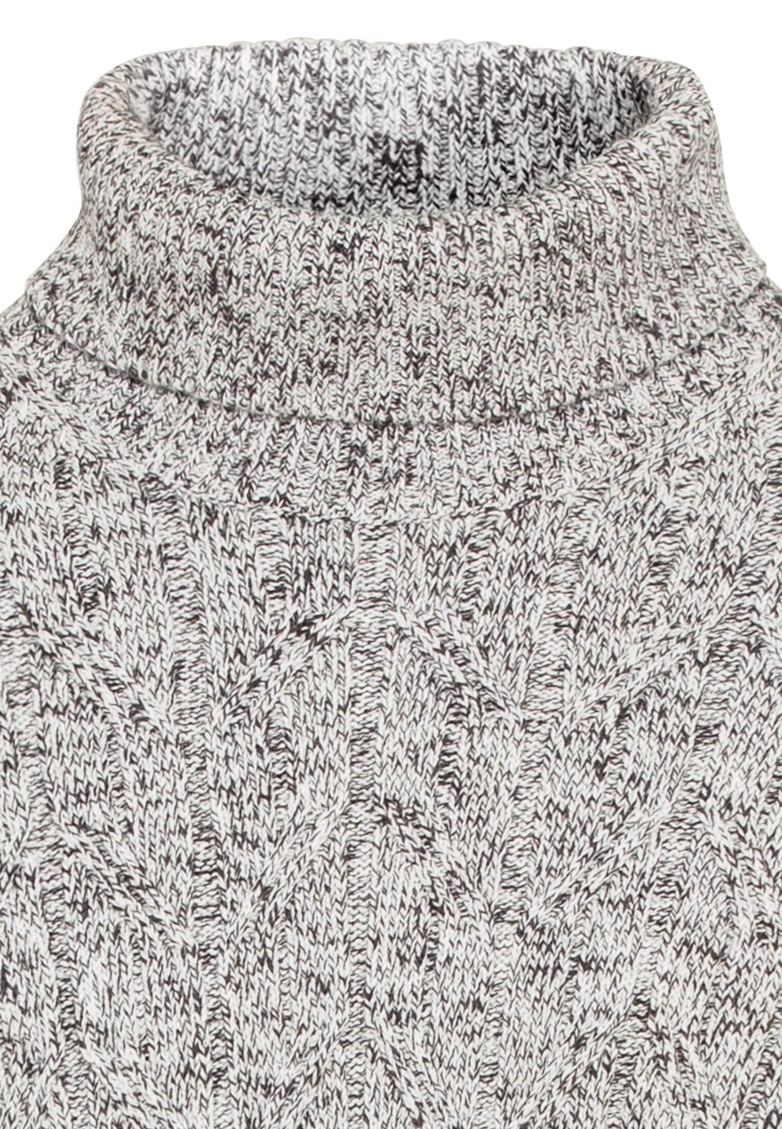 Rollkragenpullover mit Zopfmuster-Optik