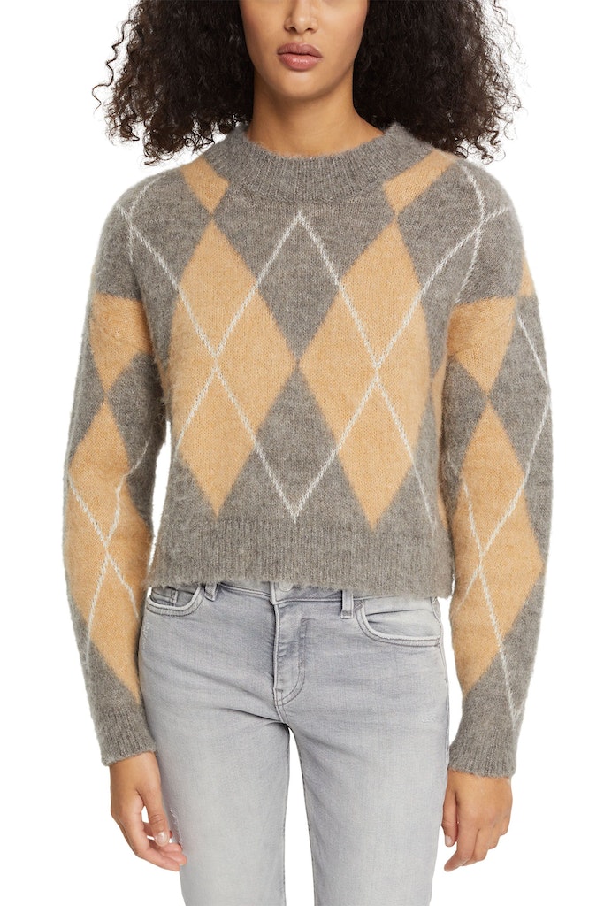 Pullover aus Wollmix mit Argyle-Muster
