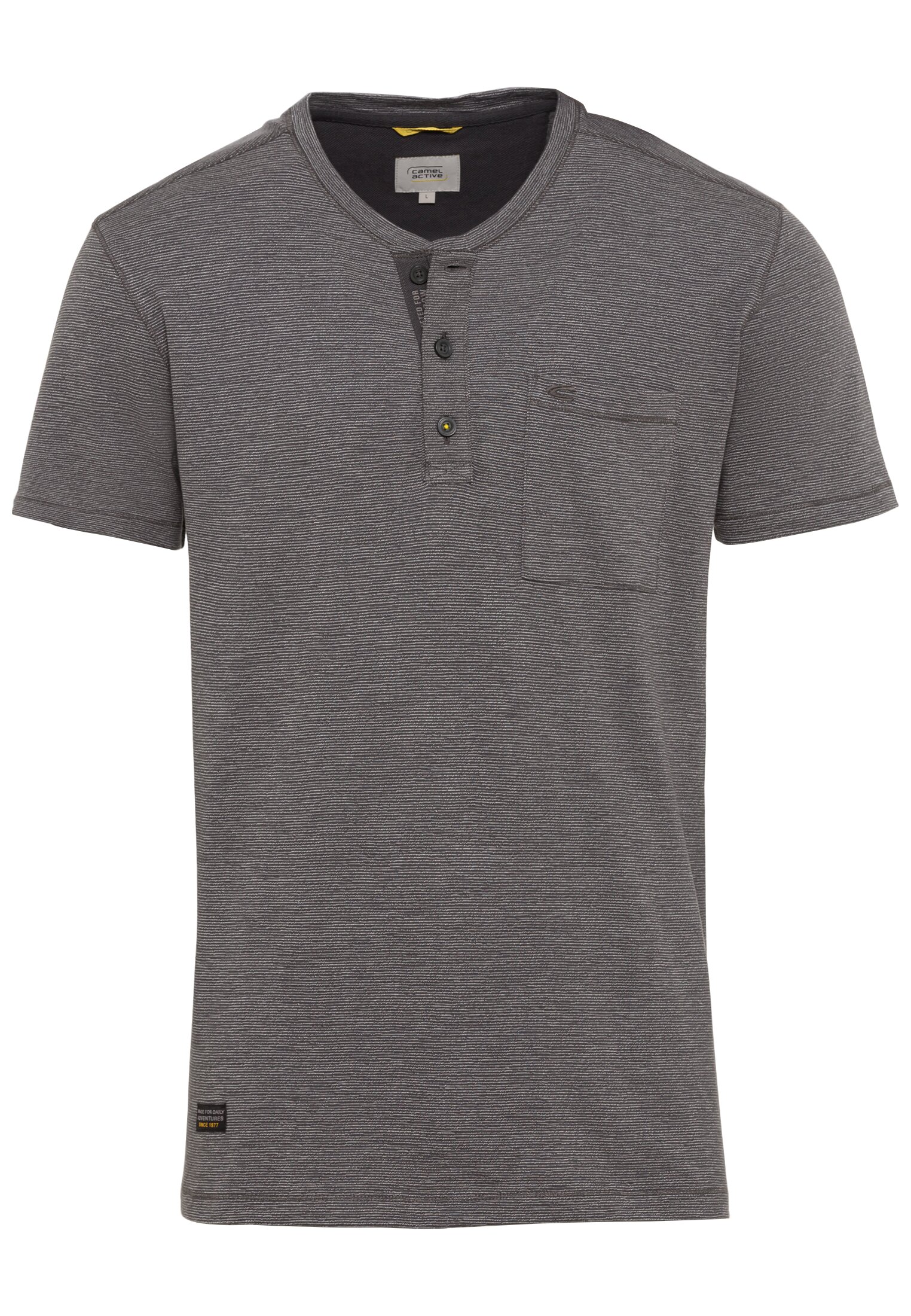 Henleyshirt aus reiner Baumwolle