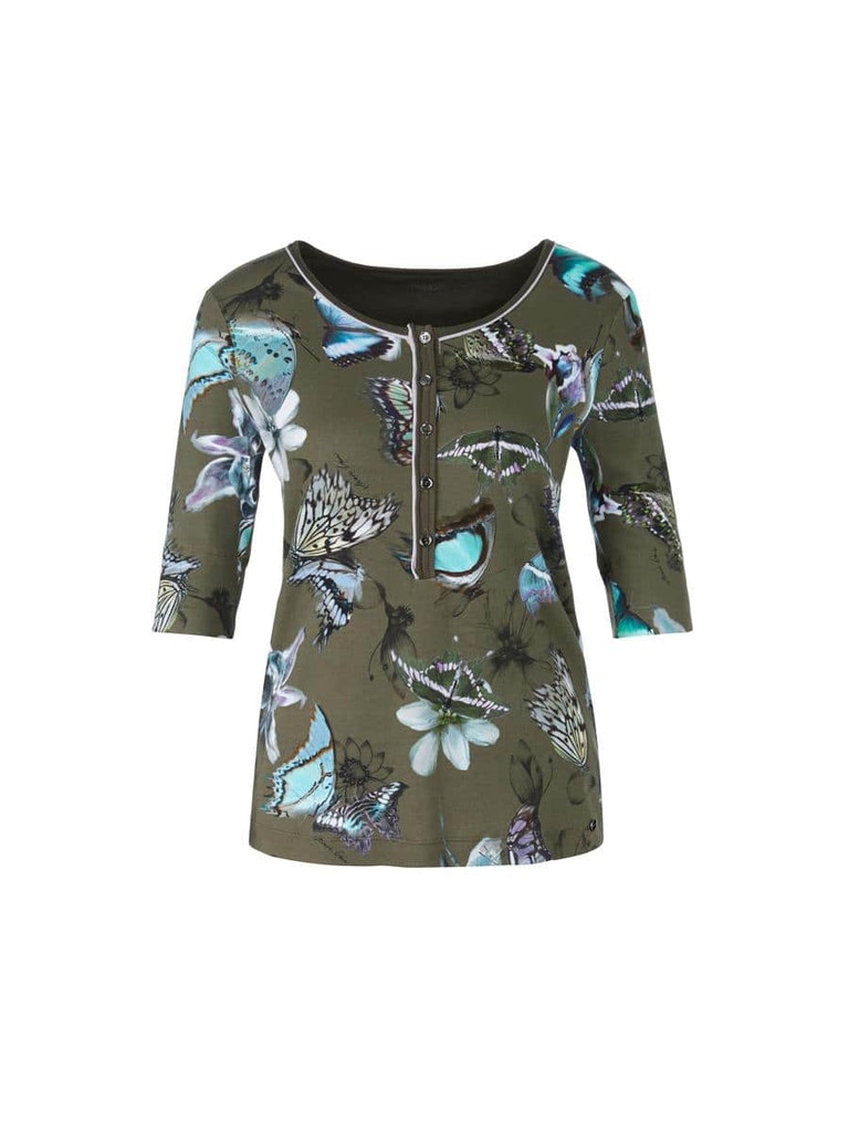 Baumwollshirt mit Butterfly-Print