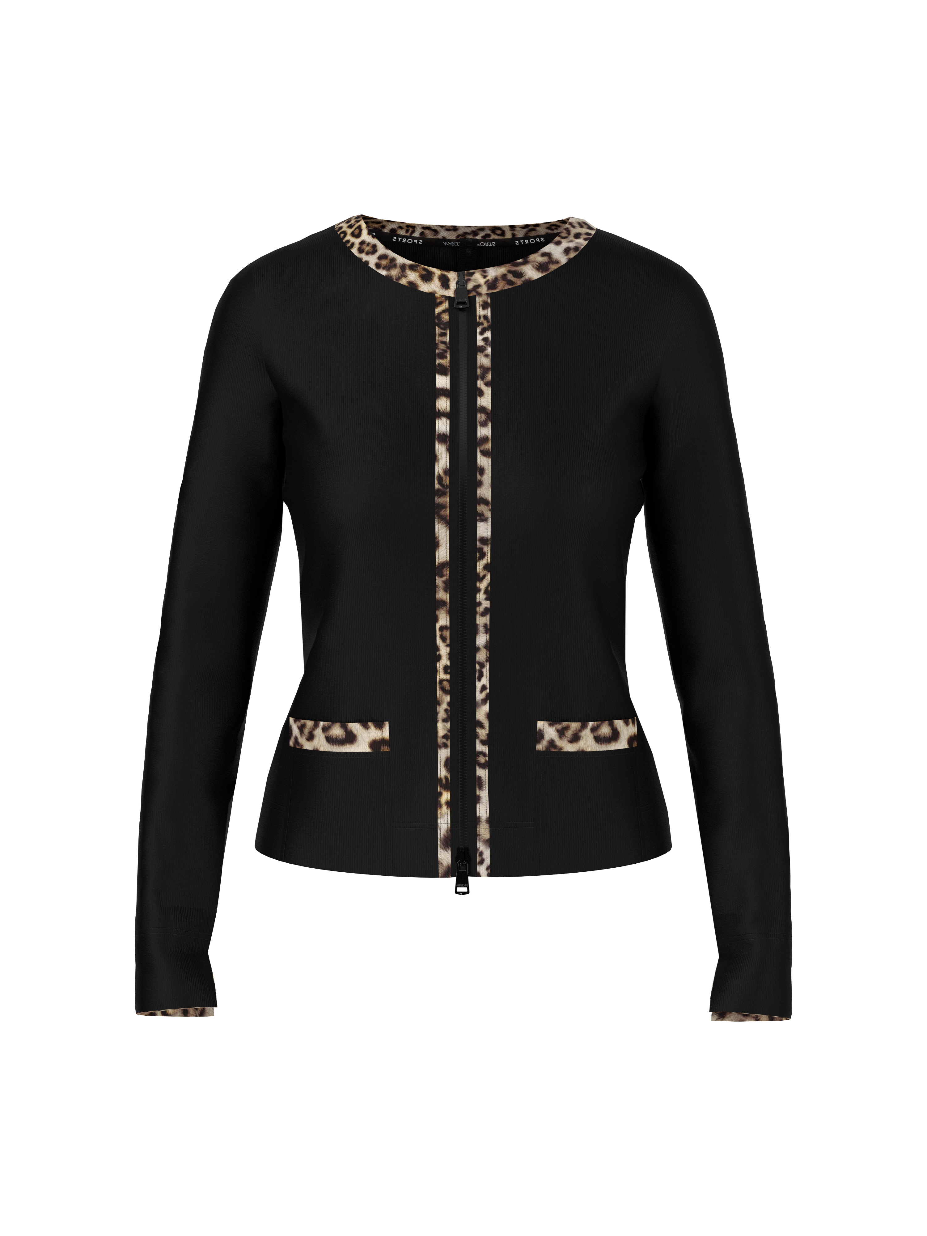 Zippjacke aus Baumwoll-Jersey