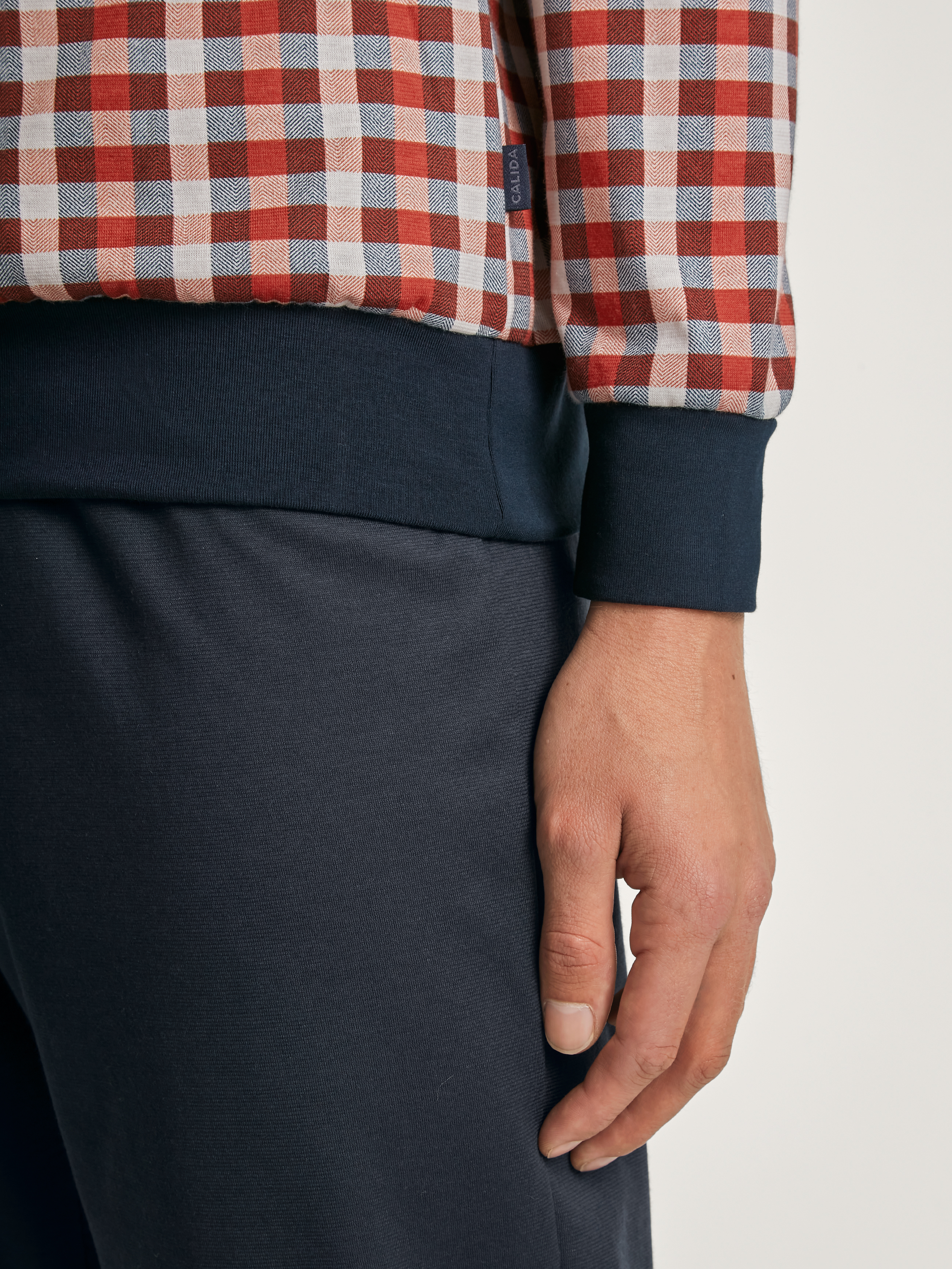 HERREN Pyjama mit Bündchen