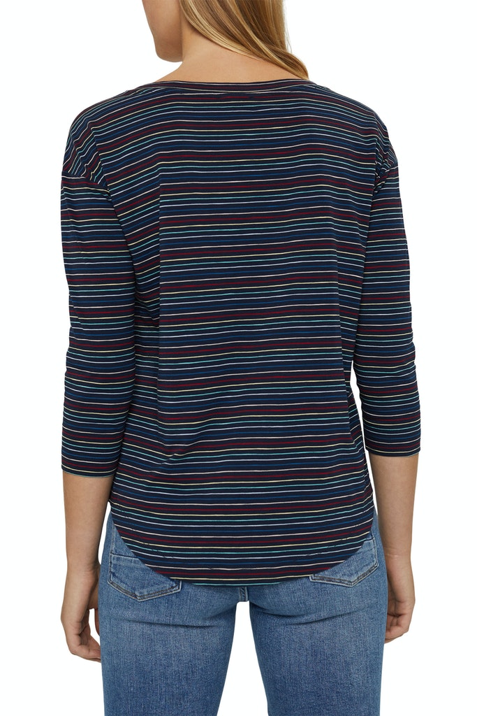 Longsleeve mit Streifen, 100% Bio-Baumwolle