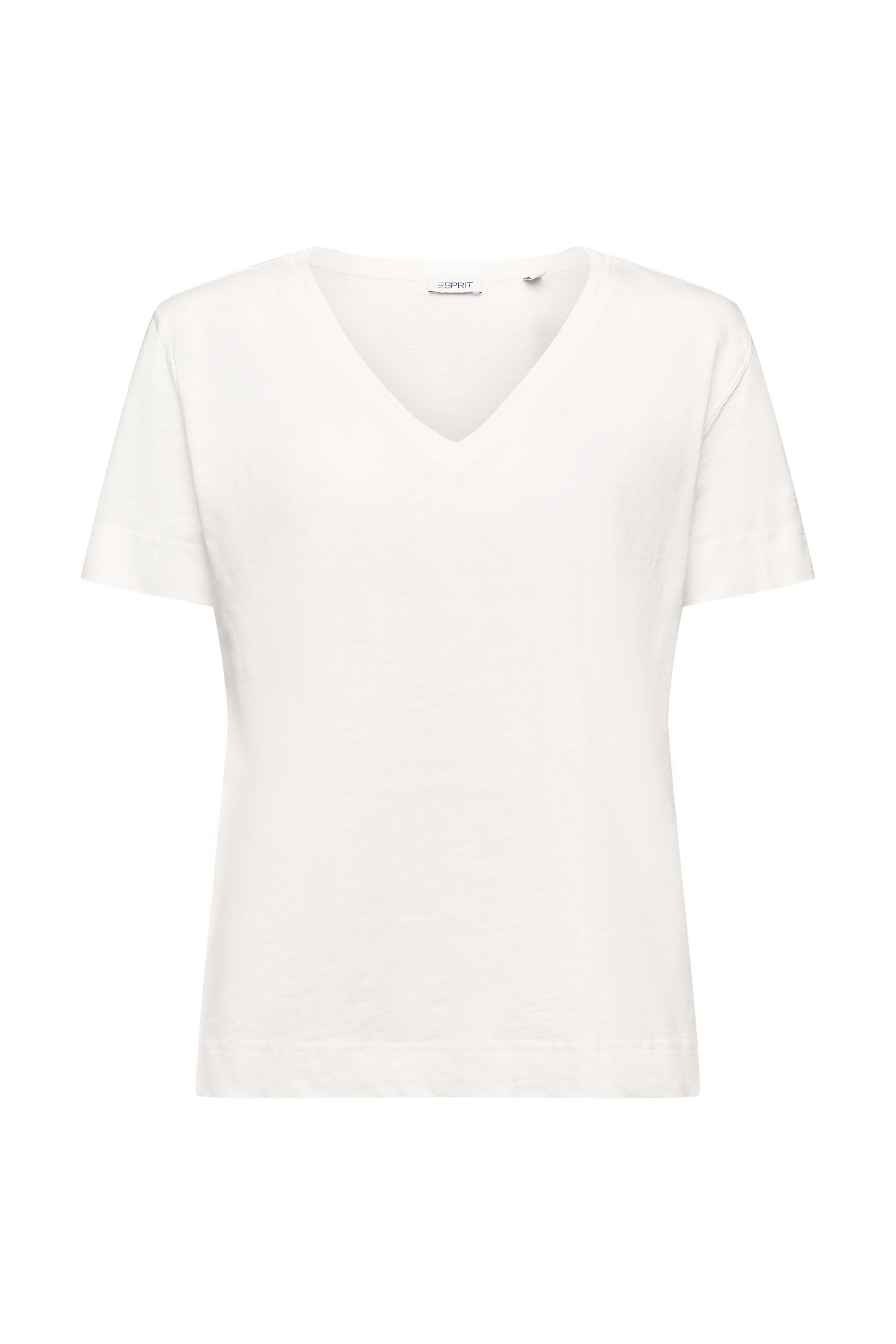 Jersey-T-Shirt mit V-Ausschnitt