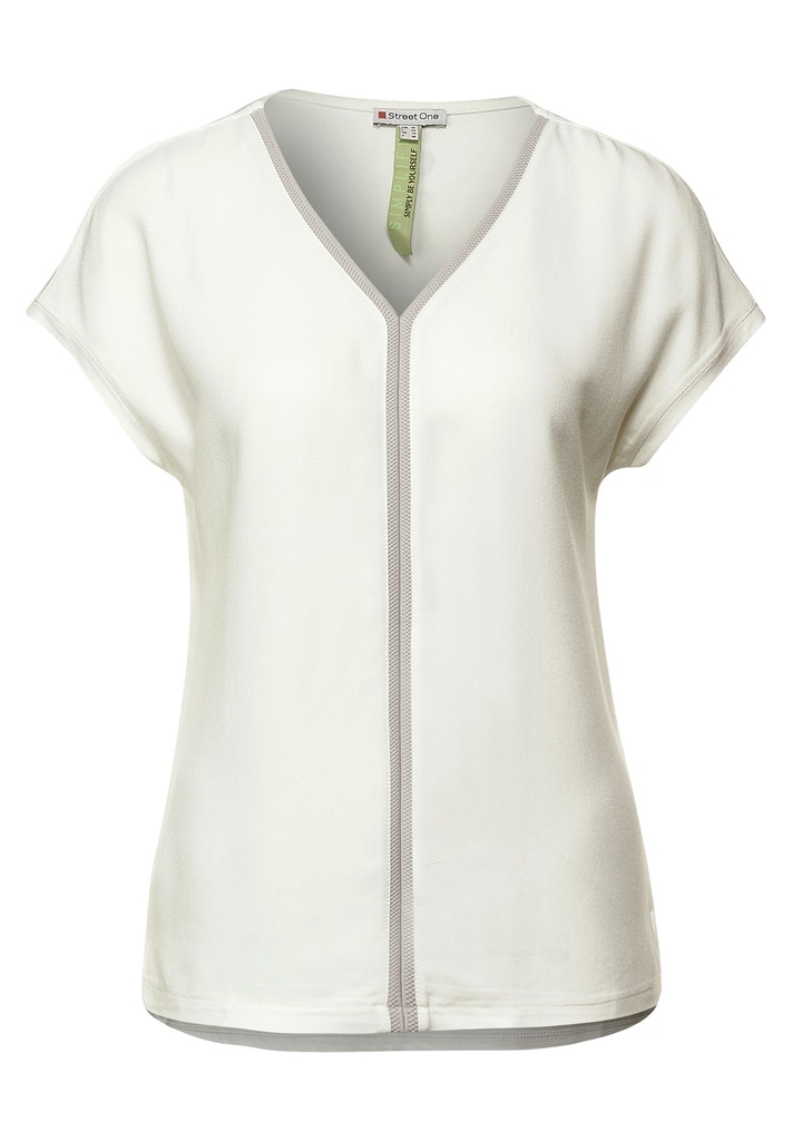T-Shirt mit Rippdetail