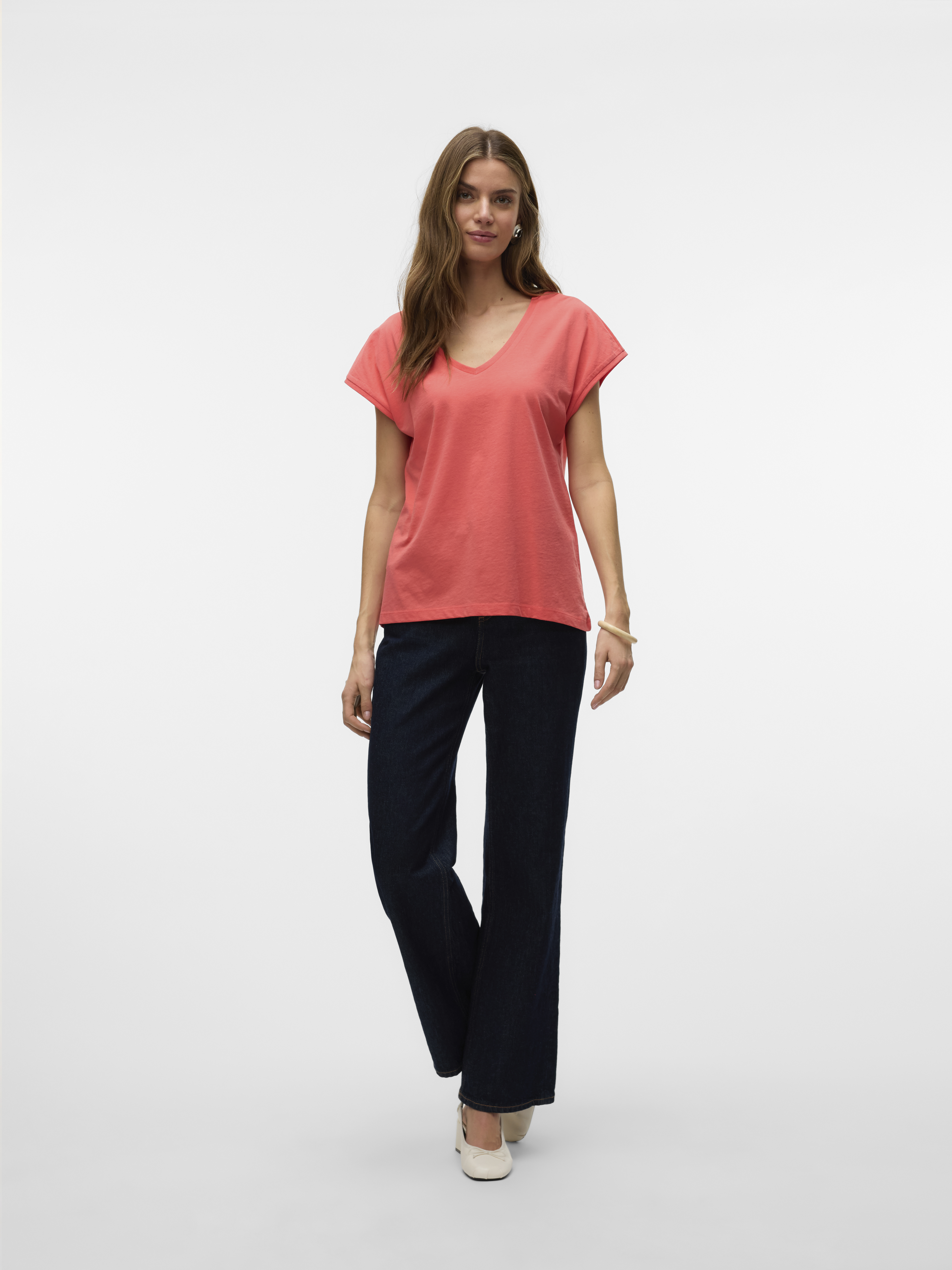 VMLUNA SS V-NECK TEE JRS NOOS