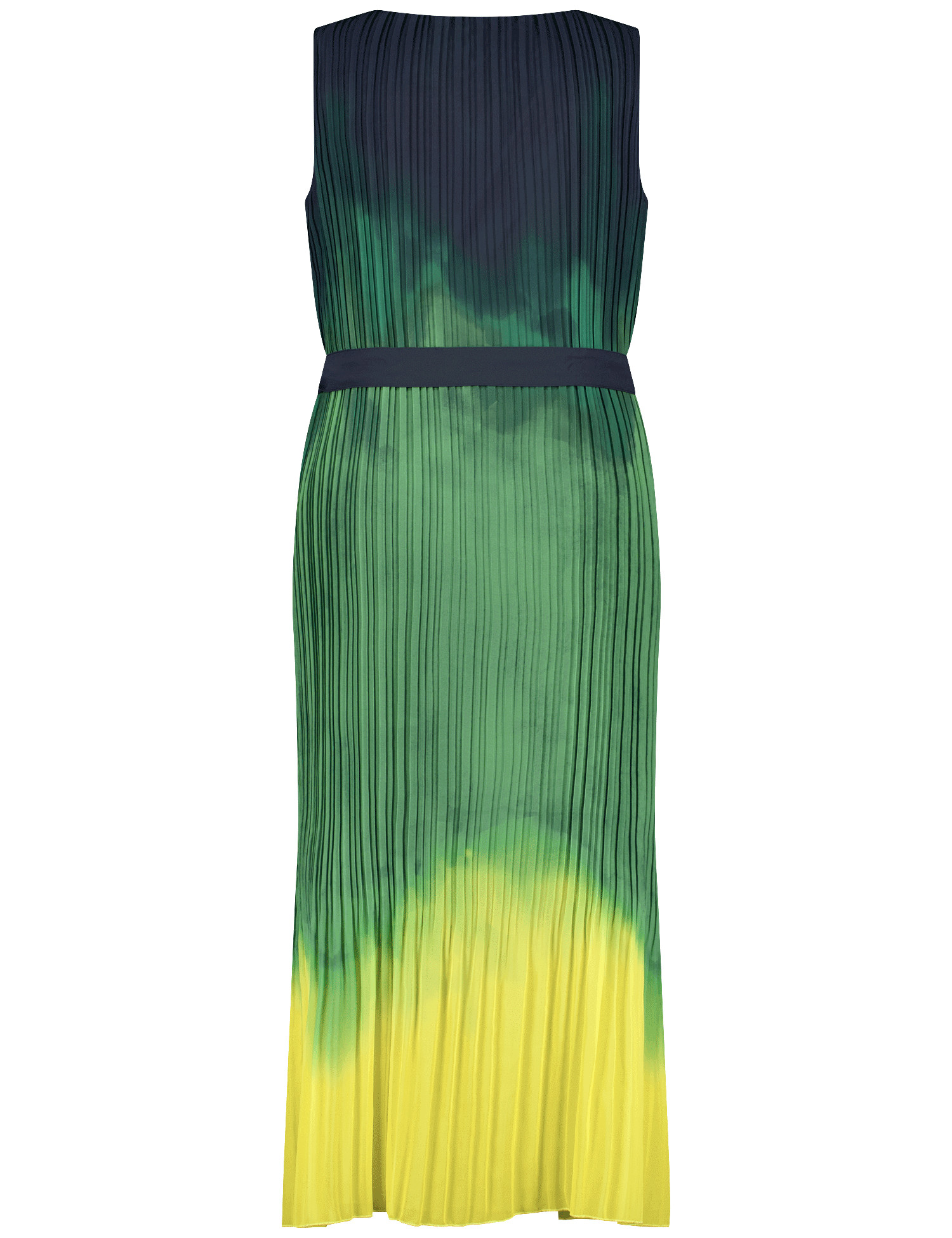 Ärmelloses Plisseekleid mit Farbverlauf