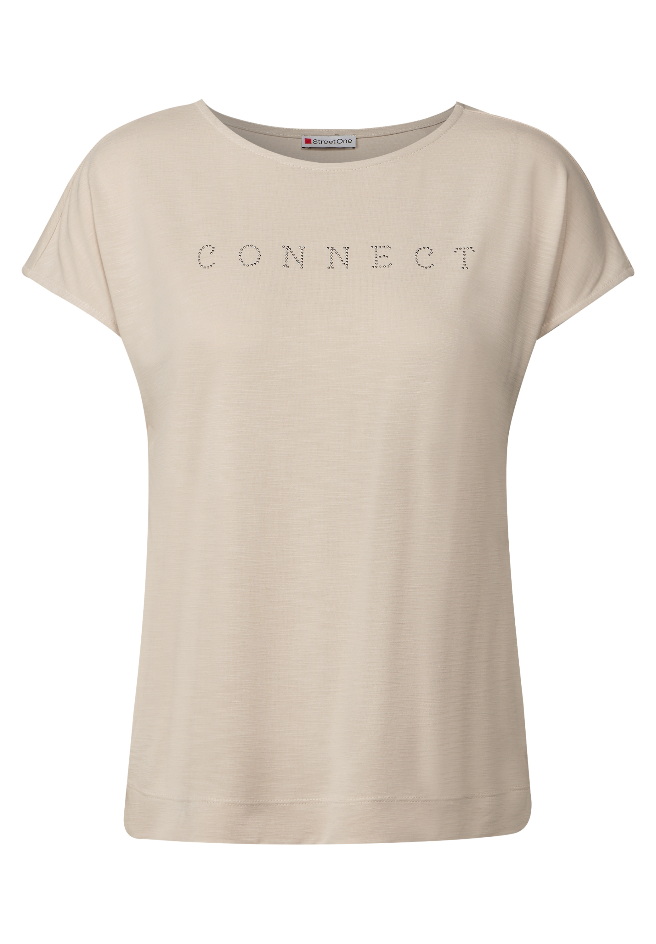 Silk-Look Shirt mit Wording