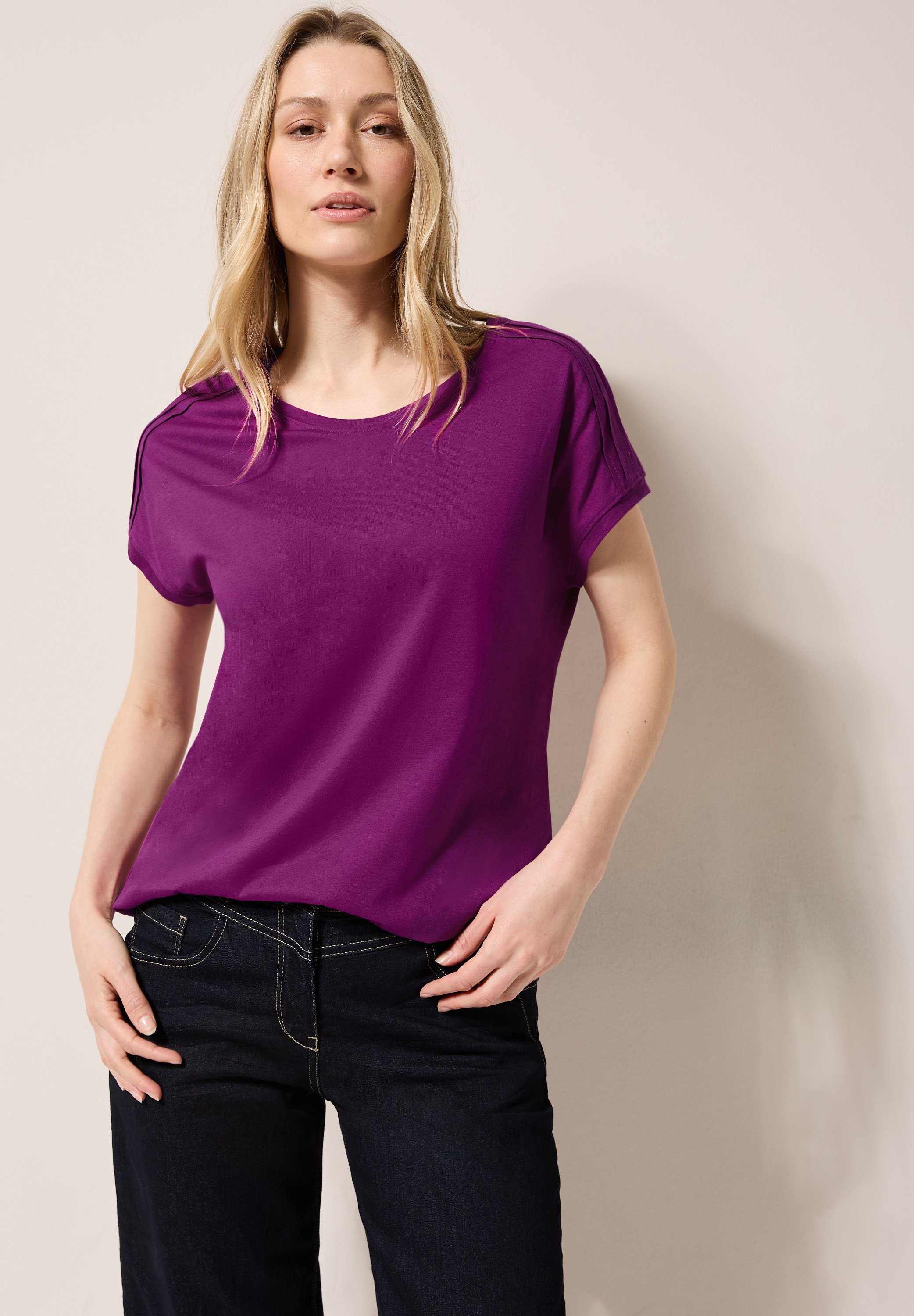 Shirt in Unifarbe