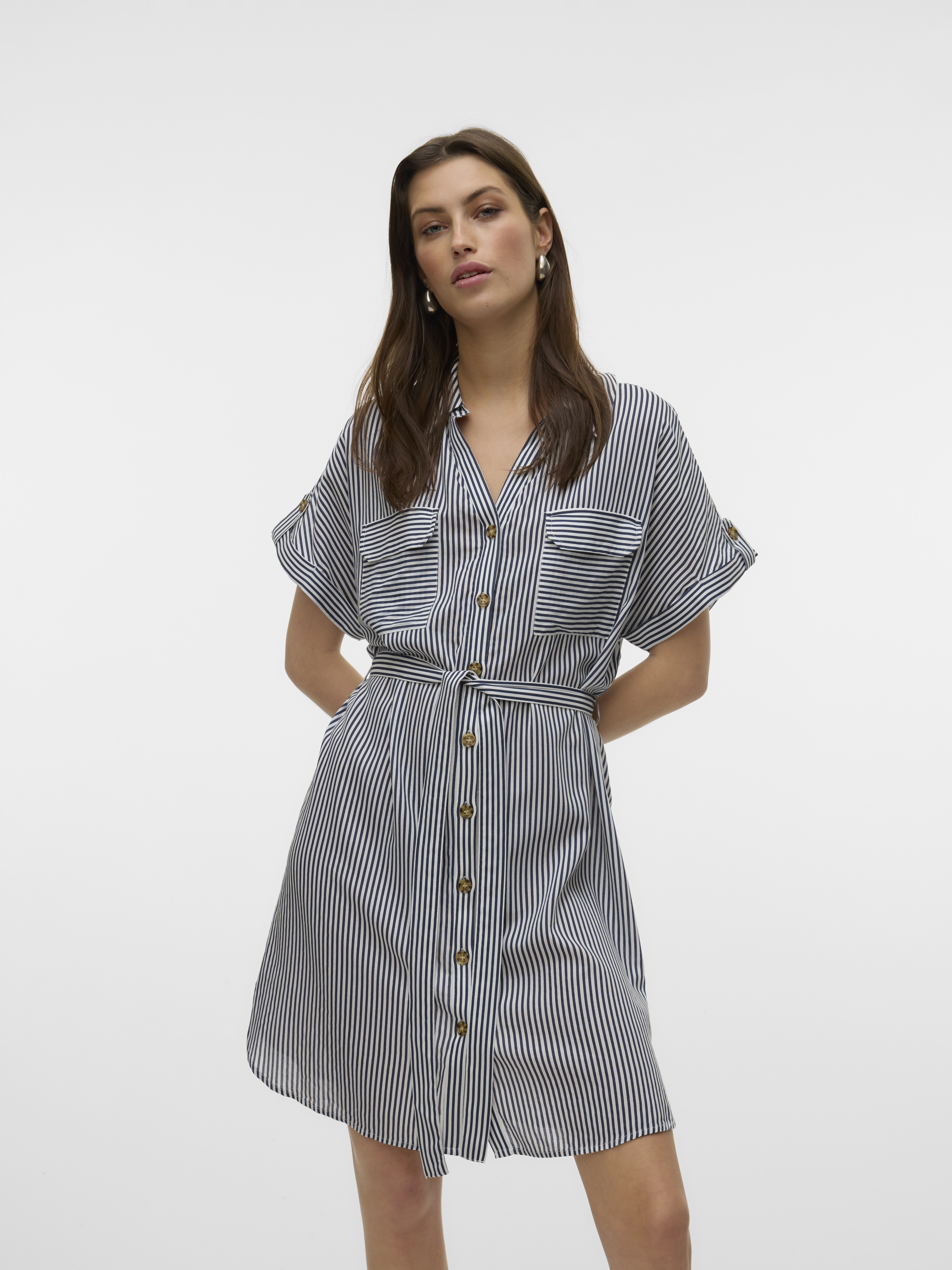 VMBUMPY SS SHORT SHIRT DRESS WVN GA NOOS