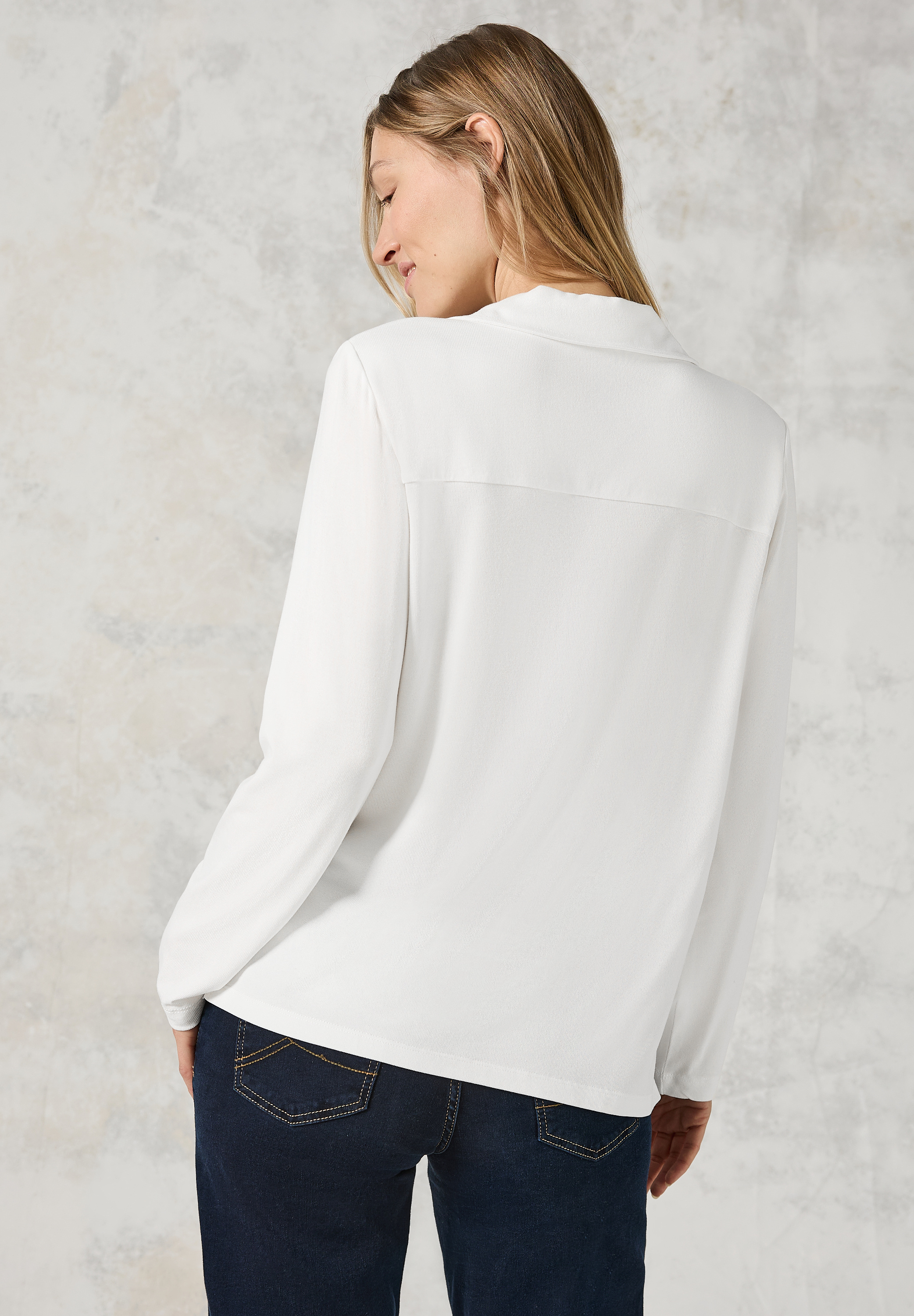 Blusenshirt mit Materialmix