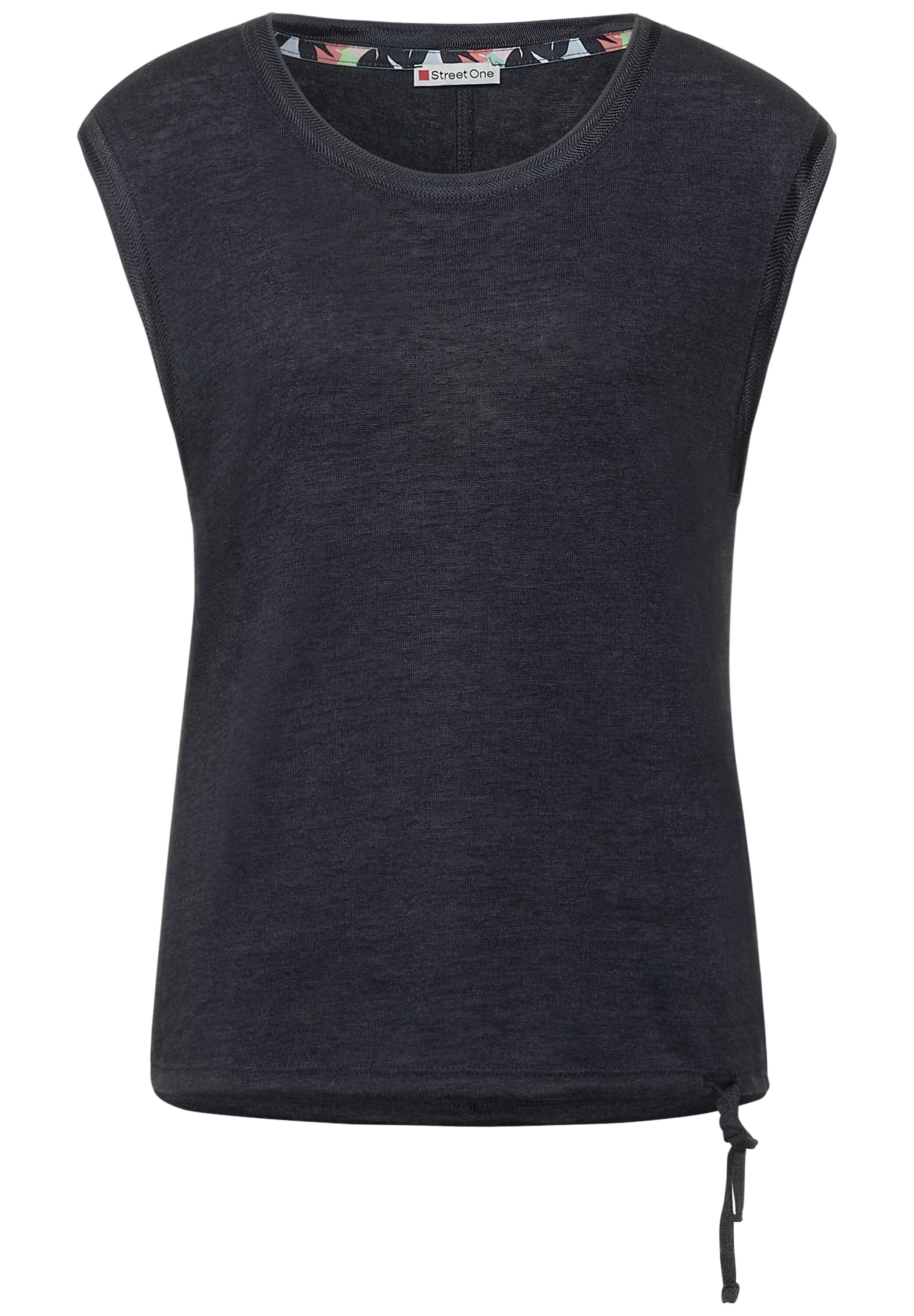 T-Shirt im Leinen Look