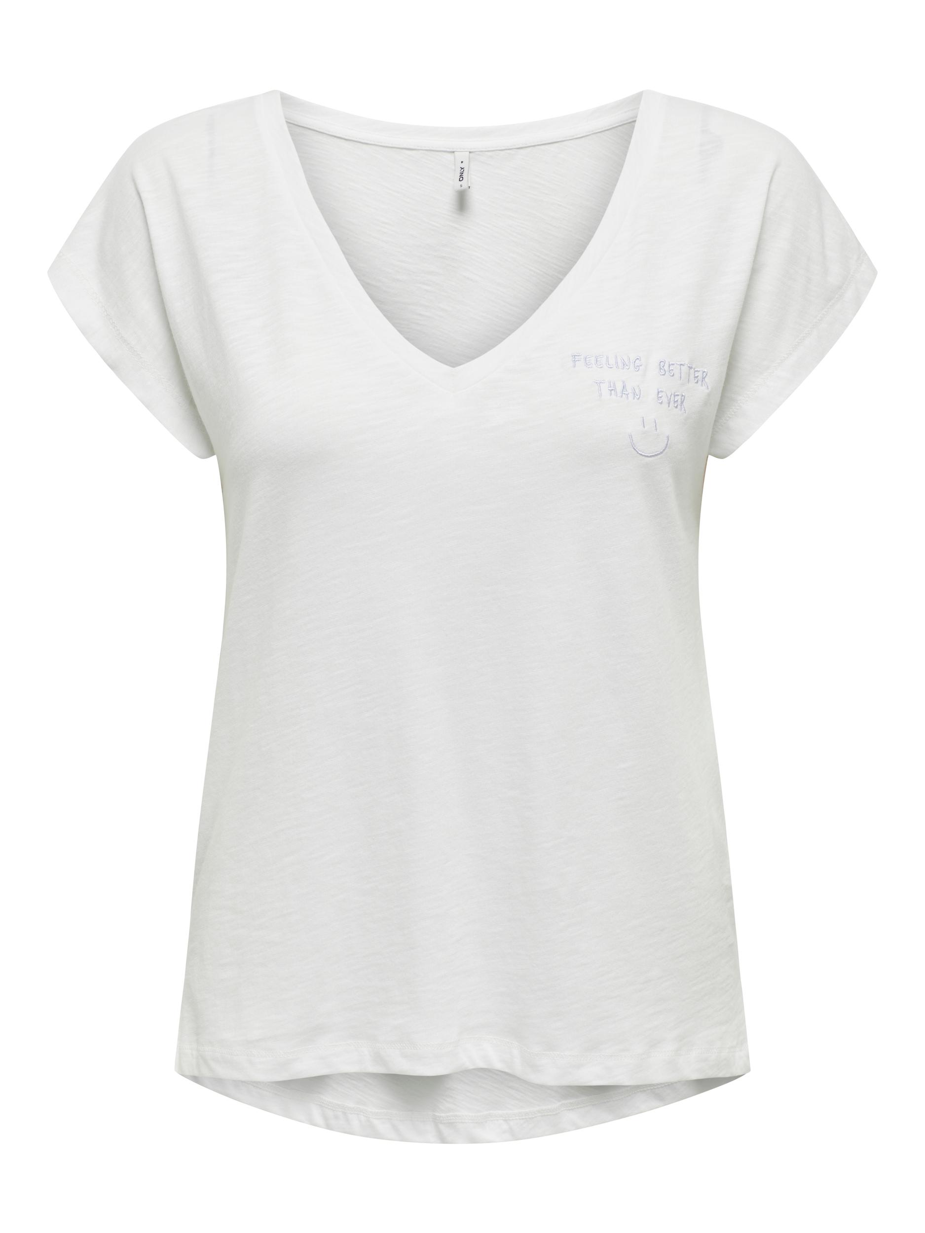 ONLVINNI REG S/S V-NECK TOP BOX JRS