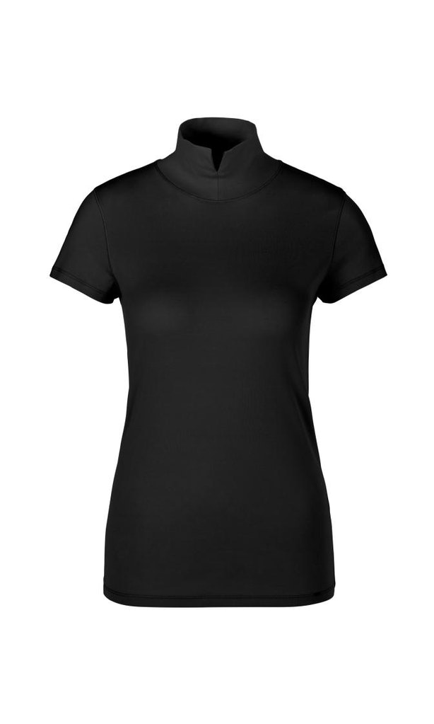 Baumwoll-T-Shirt mit Stehkragen