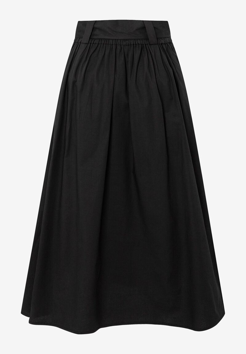 weiter Baumwollrock  schwarz  Frühjahrs-Kollektion