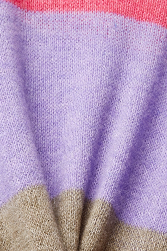 Gestreifter Pullover mit Woll-Blend