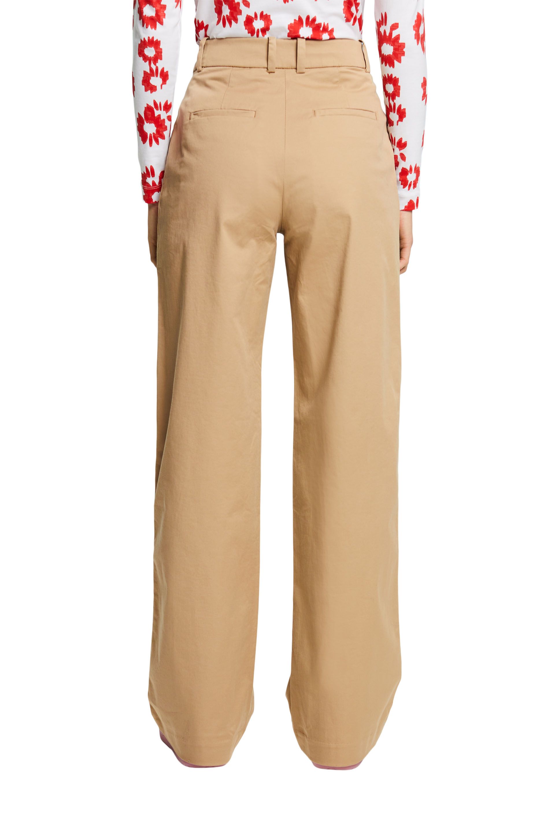 Chinohose mit weitem Bein