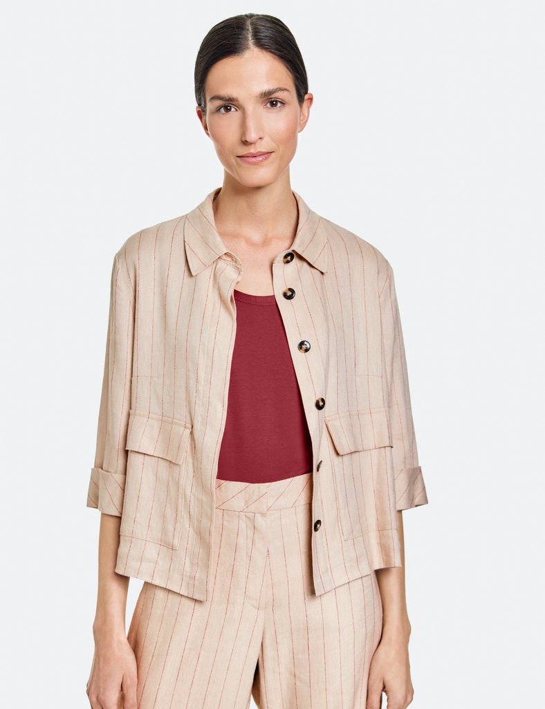 Blazer mit Nadelstreifen